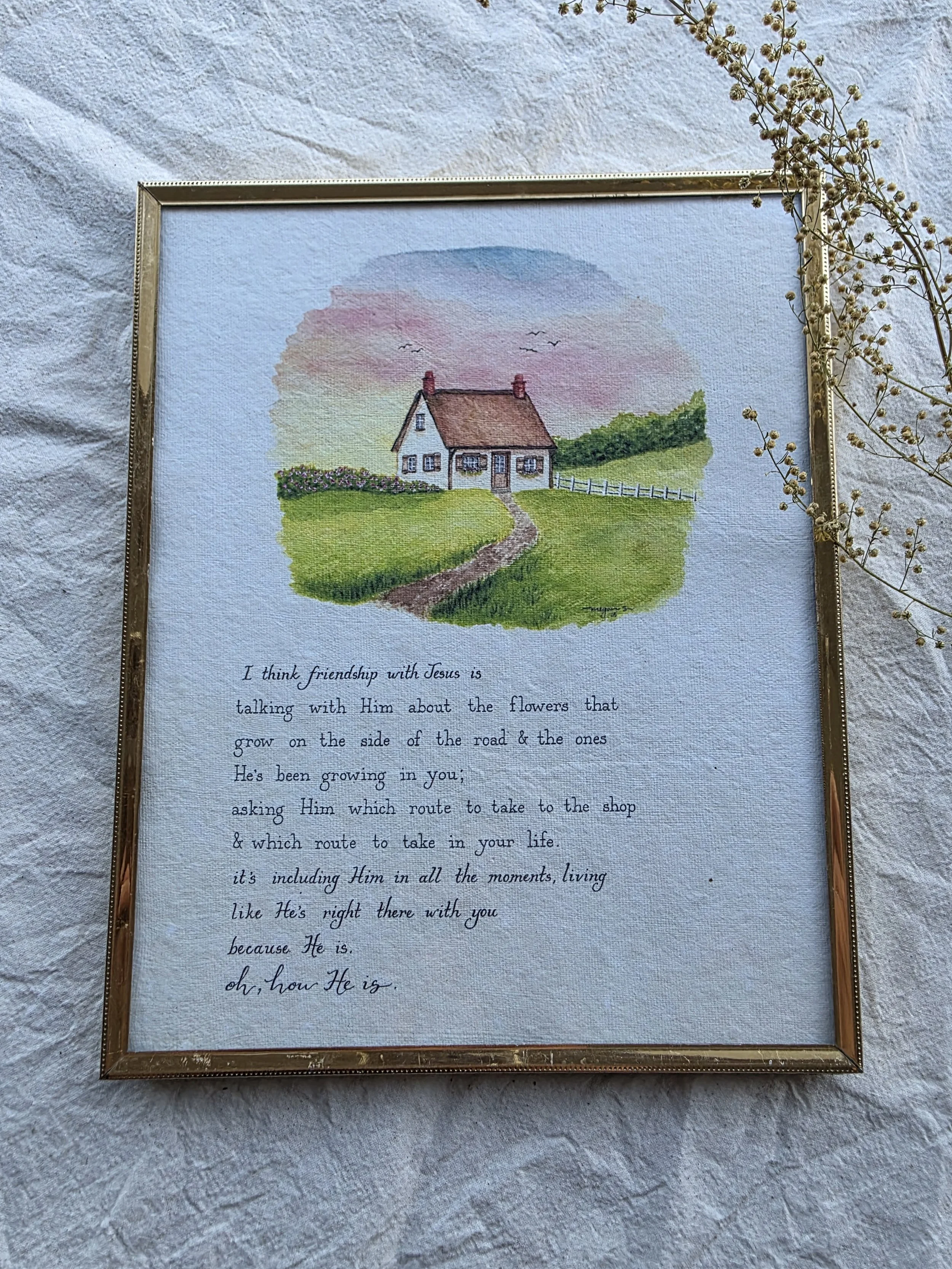 "Friendship With Jesus" 8x10 framed art