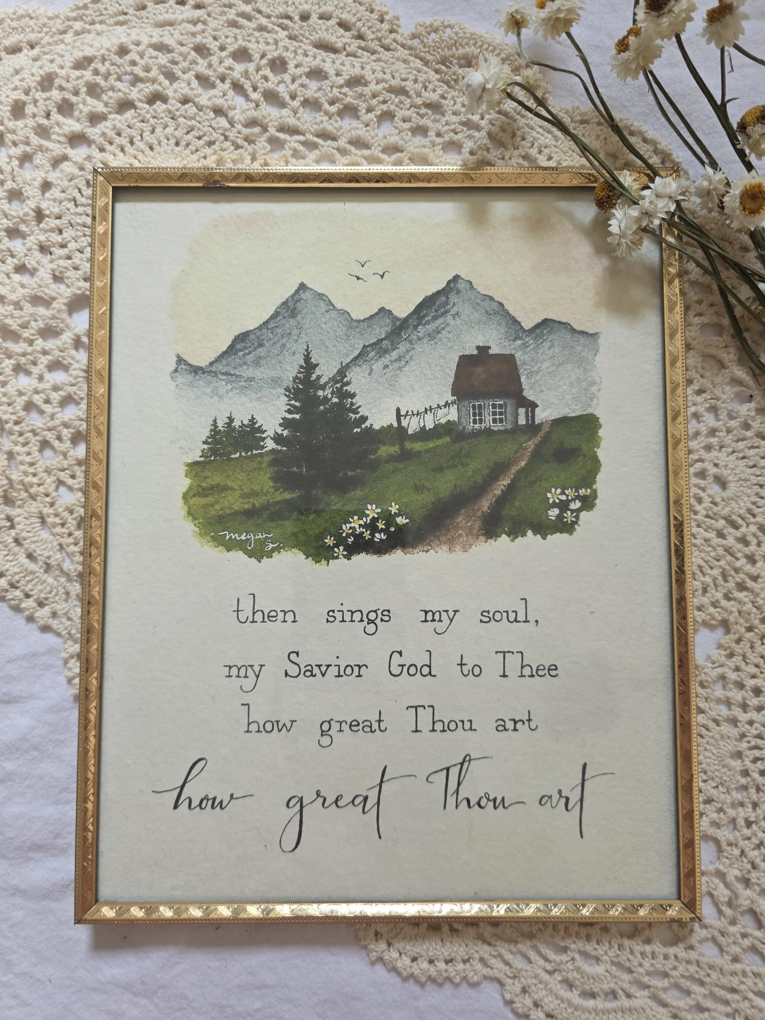 " then sings my soul " 8x10 framed art
