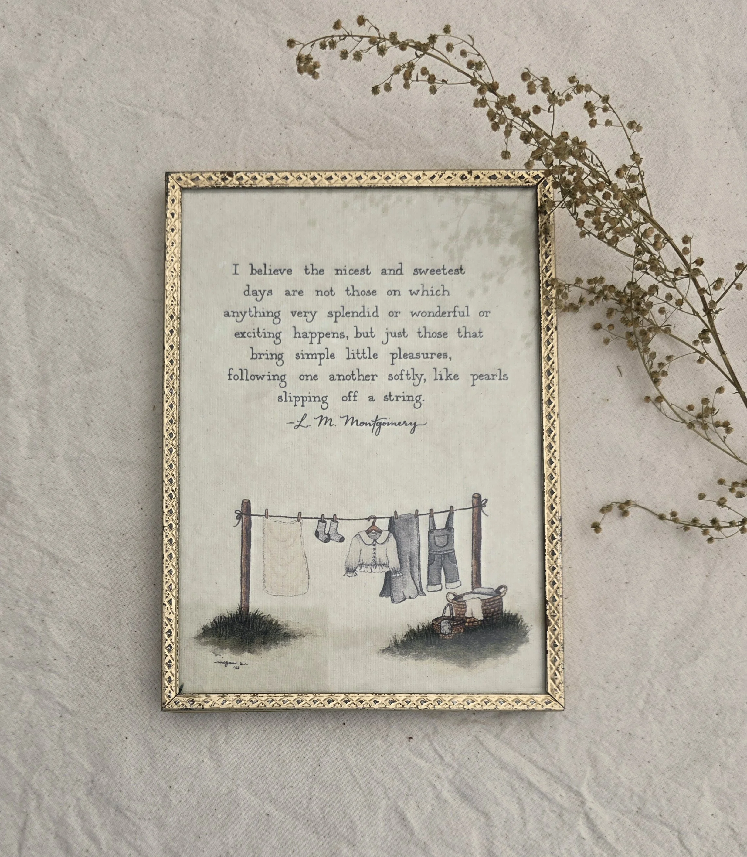 "Simple Little Pleasures" 5x7 Framed Art