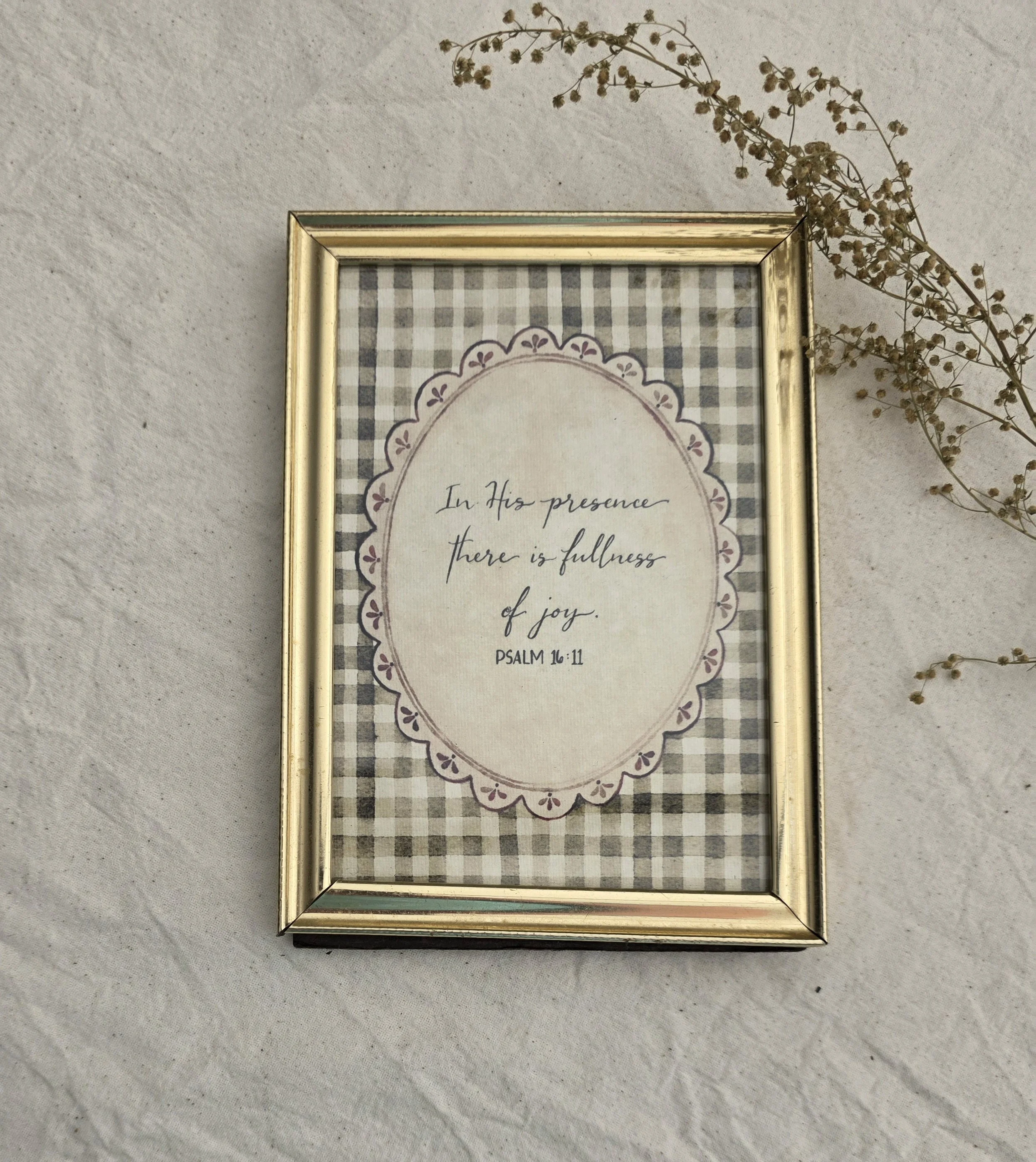 "Fullness of Joy" 5x7 Framed Art