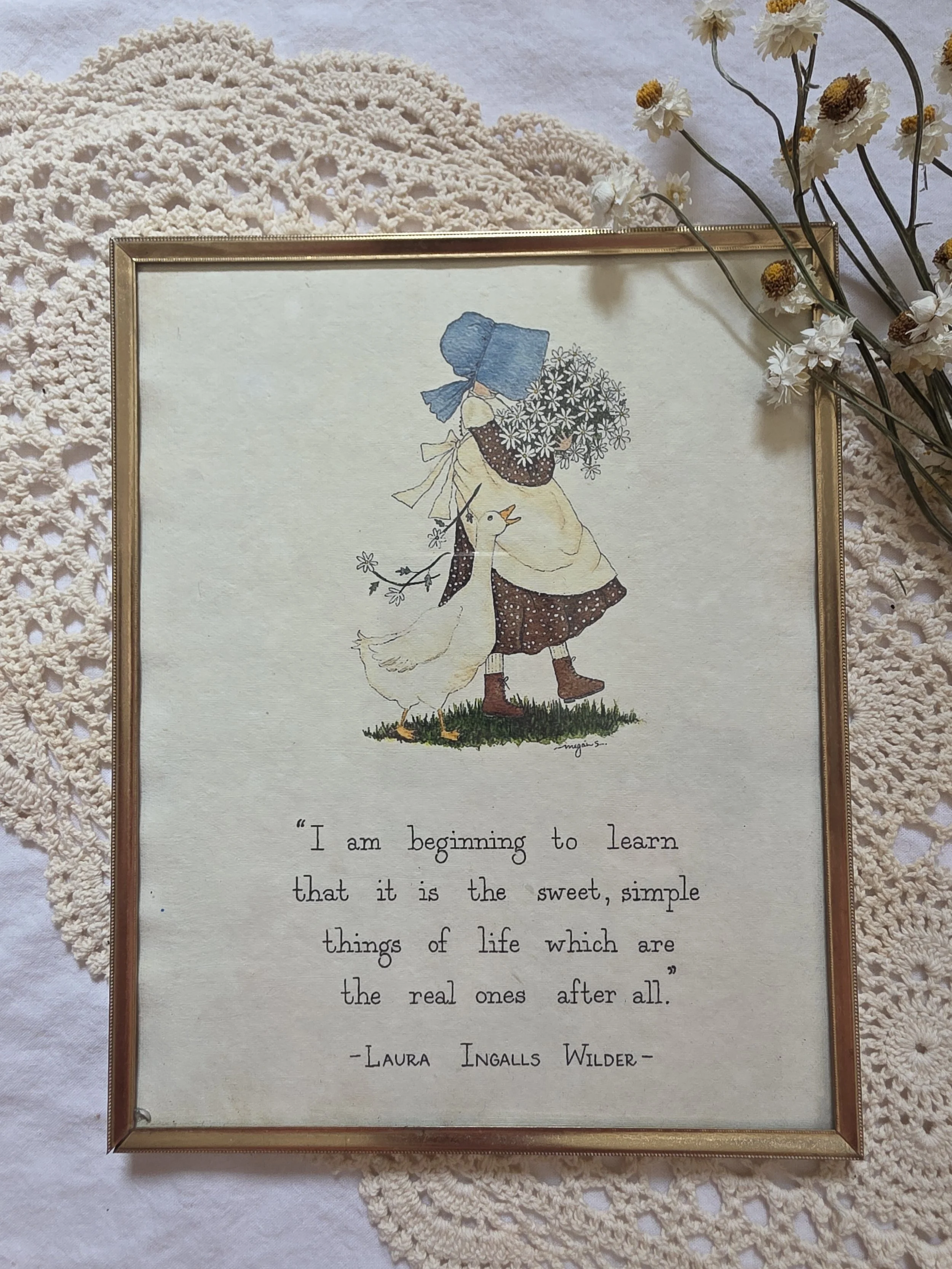 "sweet simple things" 8x10 framed art
