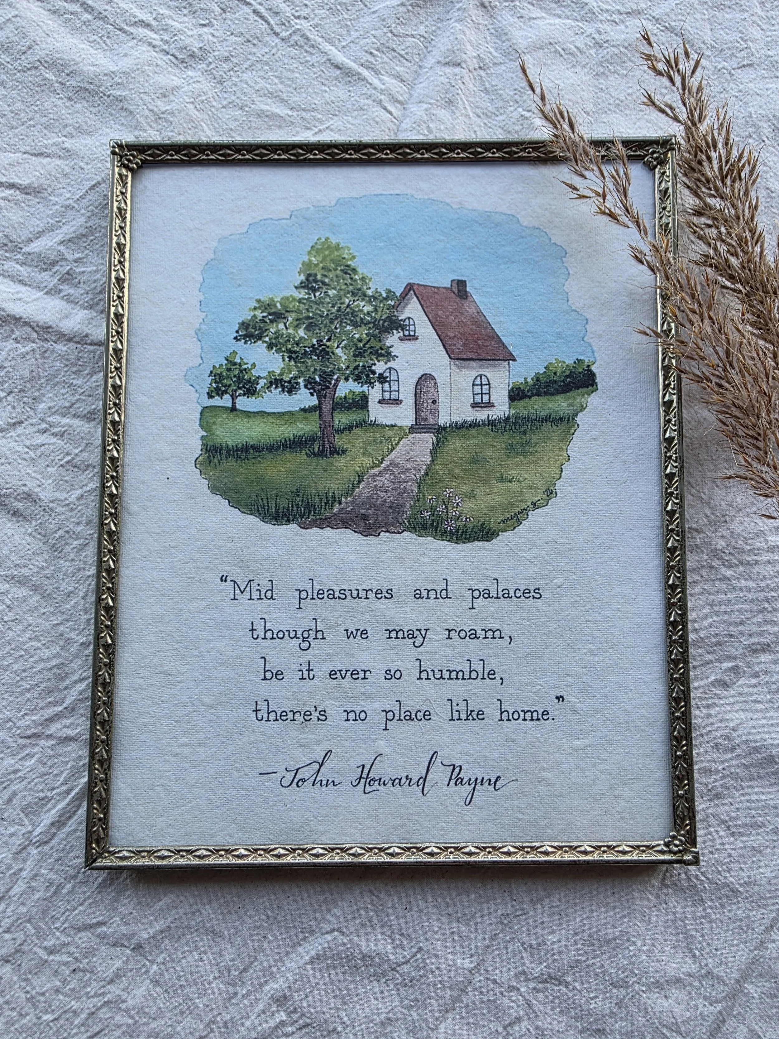 "No Place Like Home" 8x10 framed art