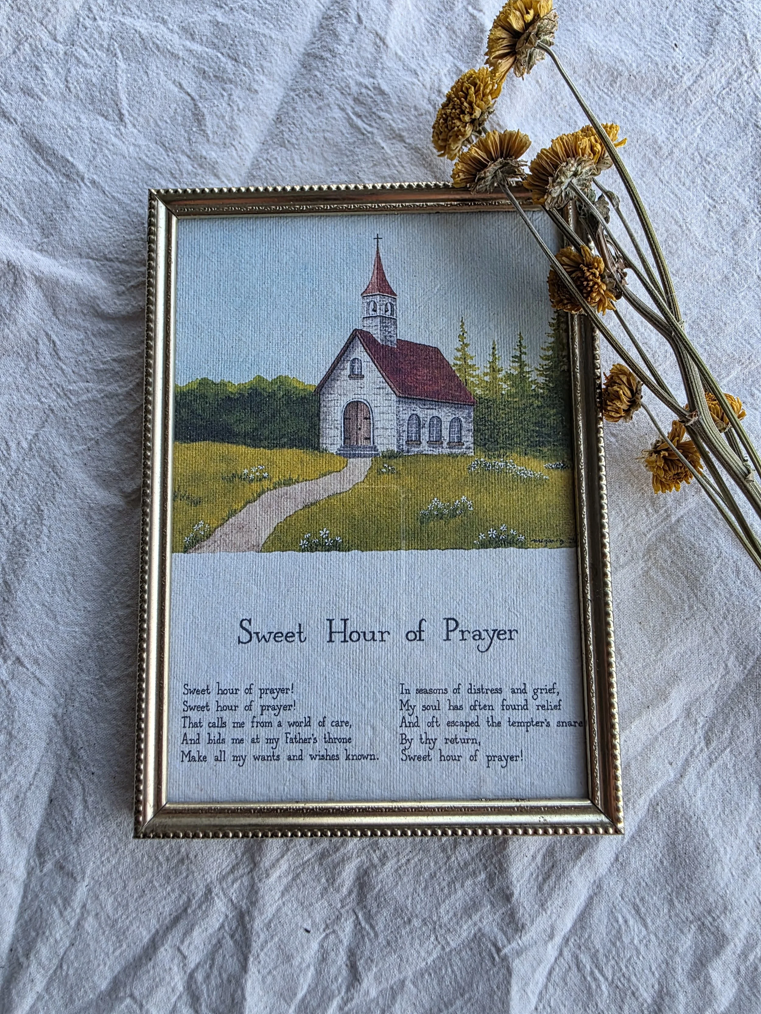 "Sweet Hour Of Prayer" 5x7 Framed Art