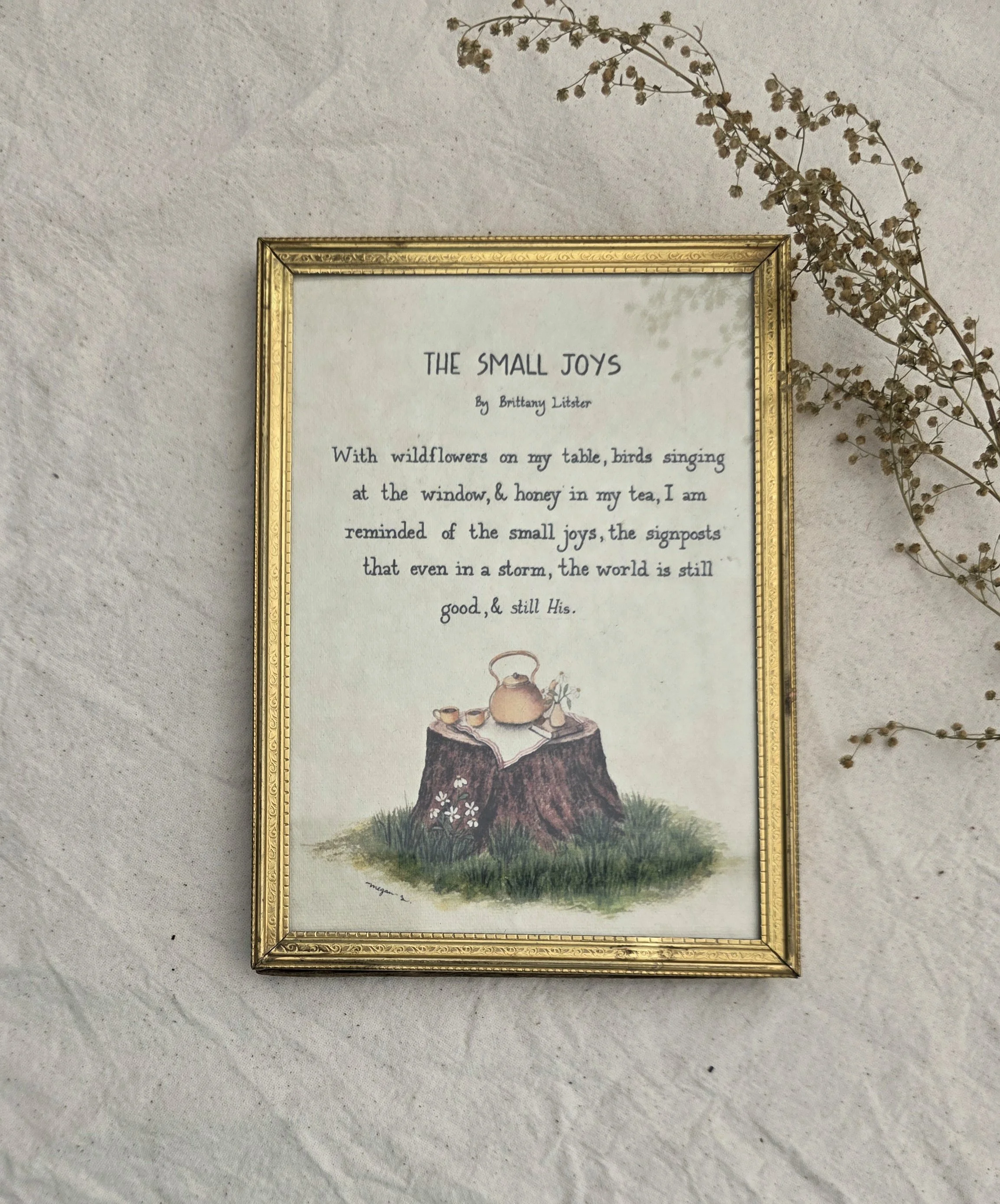 "The Small Joys" 5x7 Framed Art