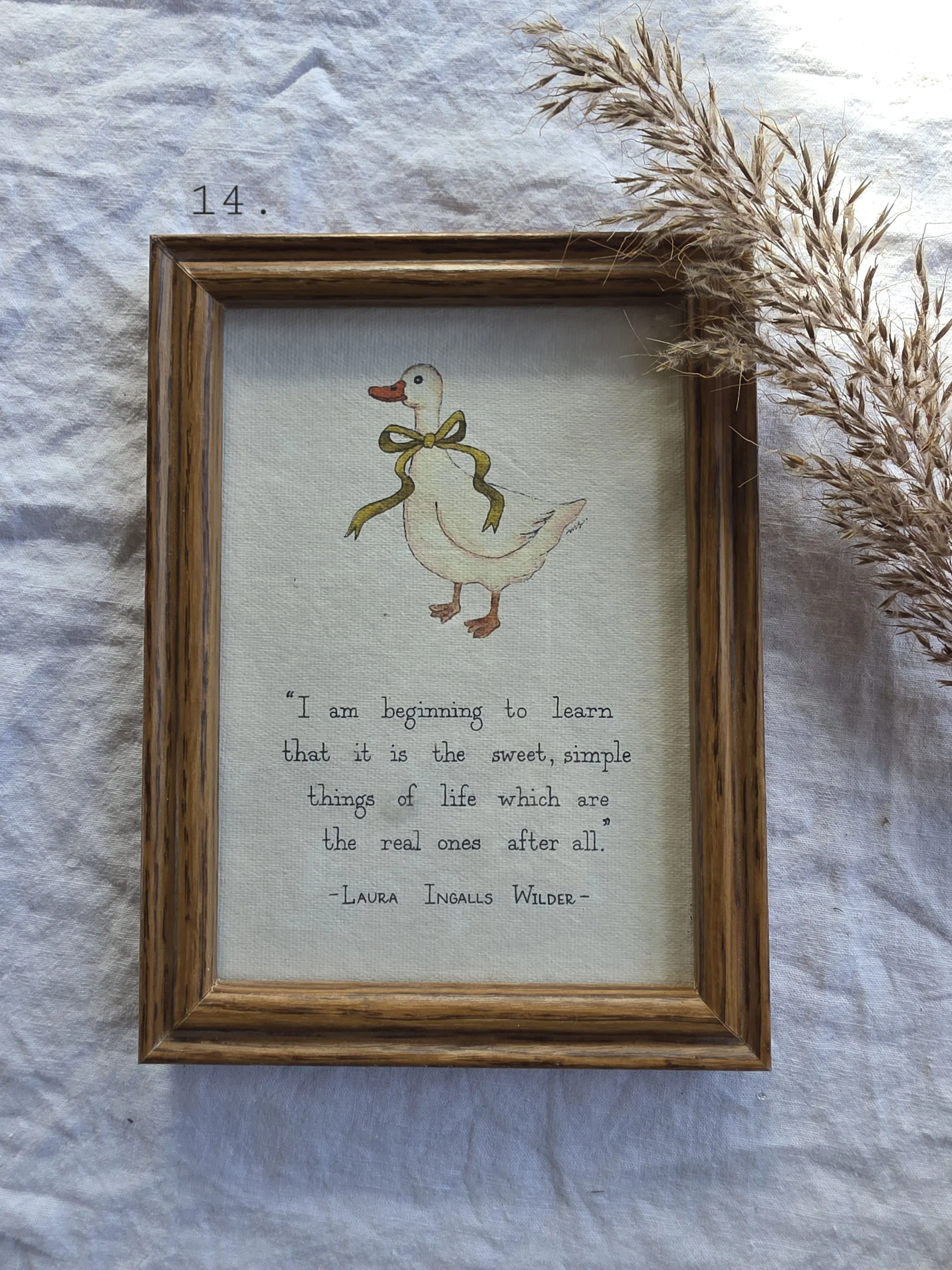 "Sweet Simple Things" 5x7  Wood Framed Art