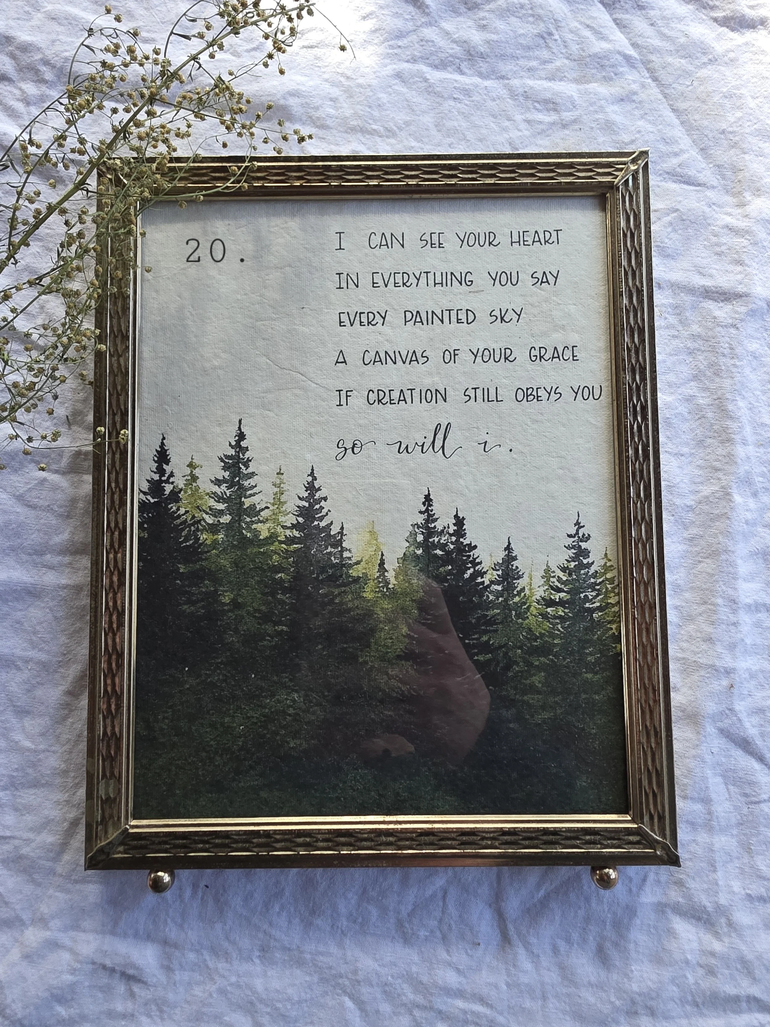 "So Will I" 8x10 framed art