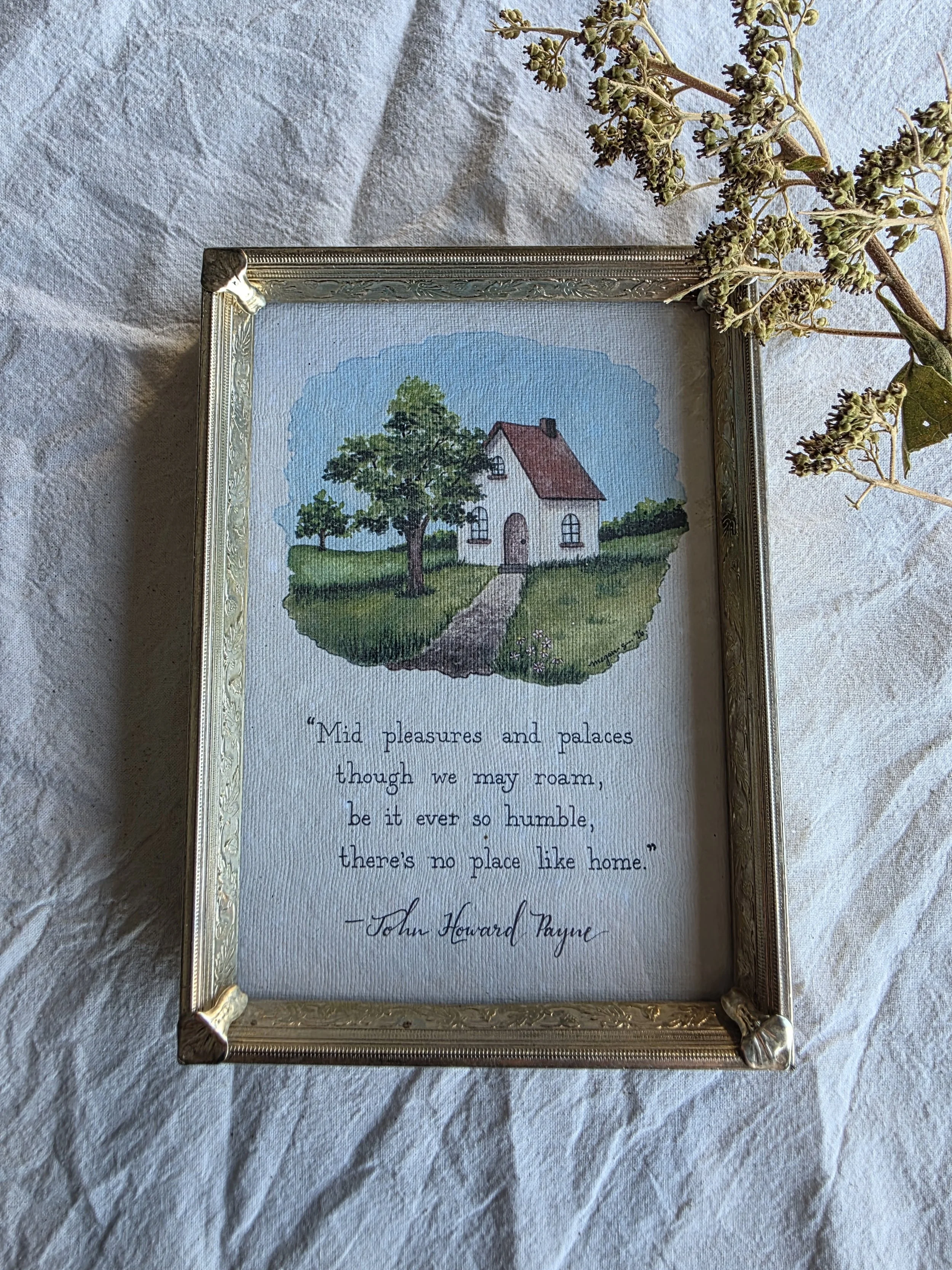 "There's No Place Like Home" 5x7 Framed Art