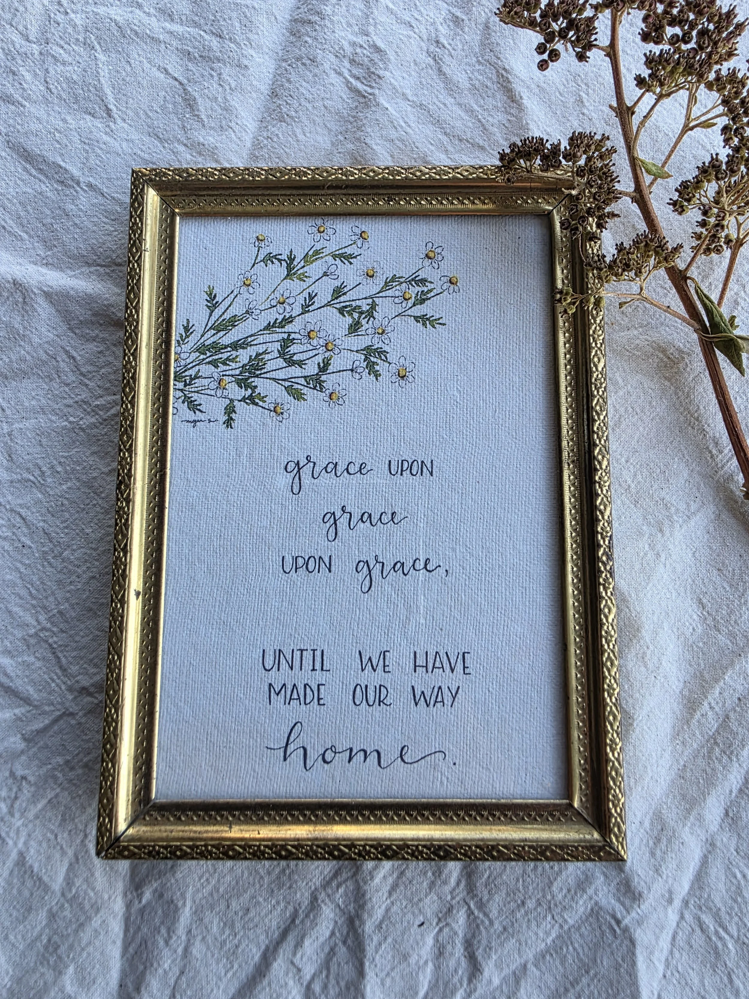 "Grace upon Grace" 5x7 Framed Art