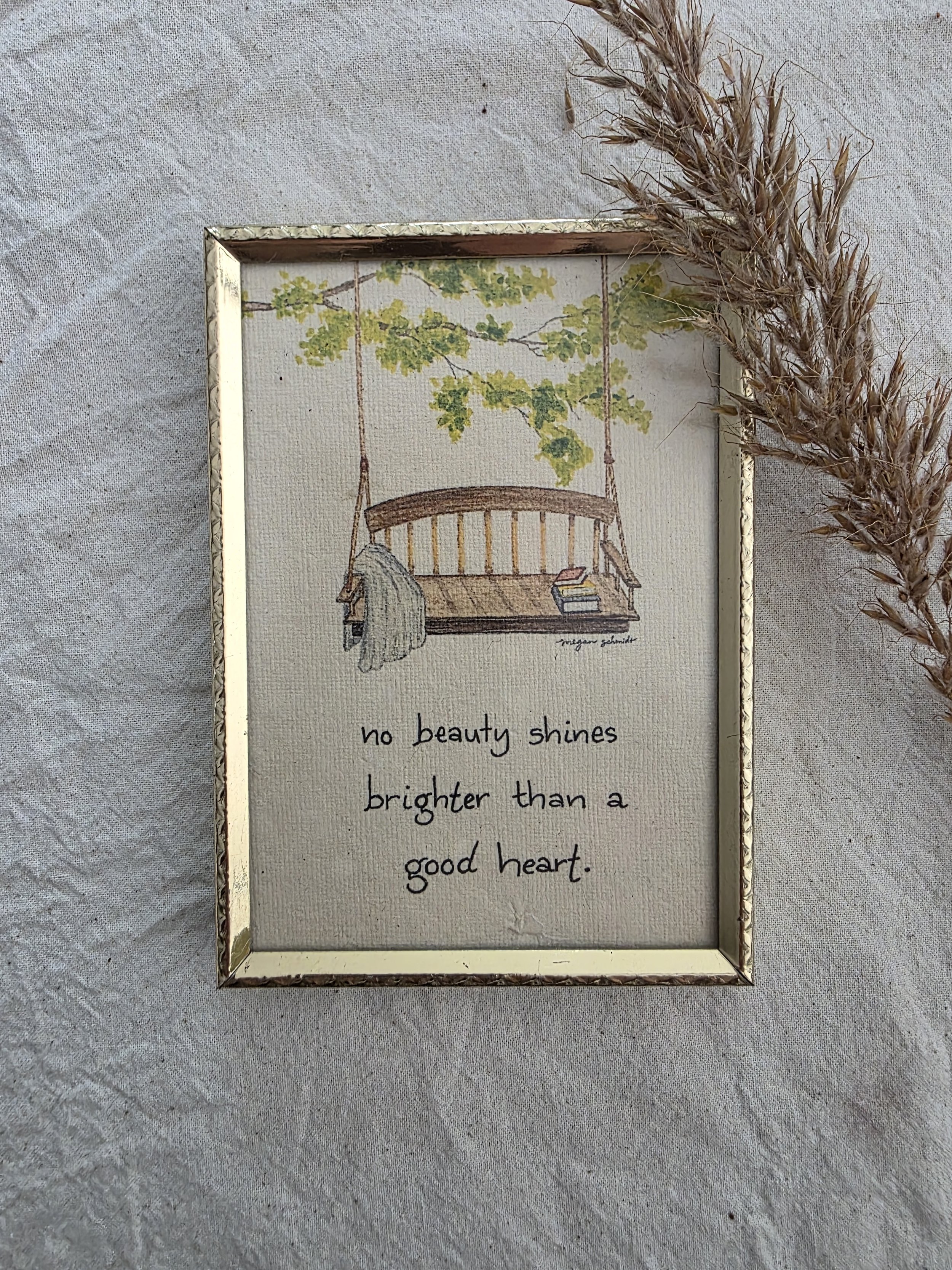 "No Beauty Shines Brighter" small frame
