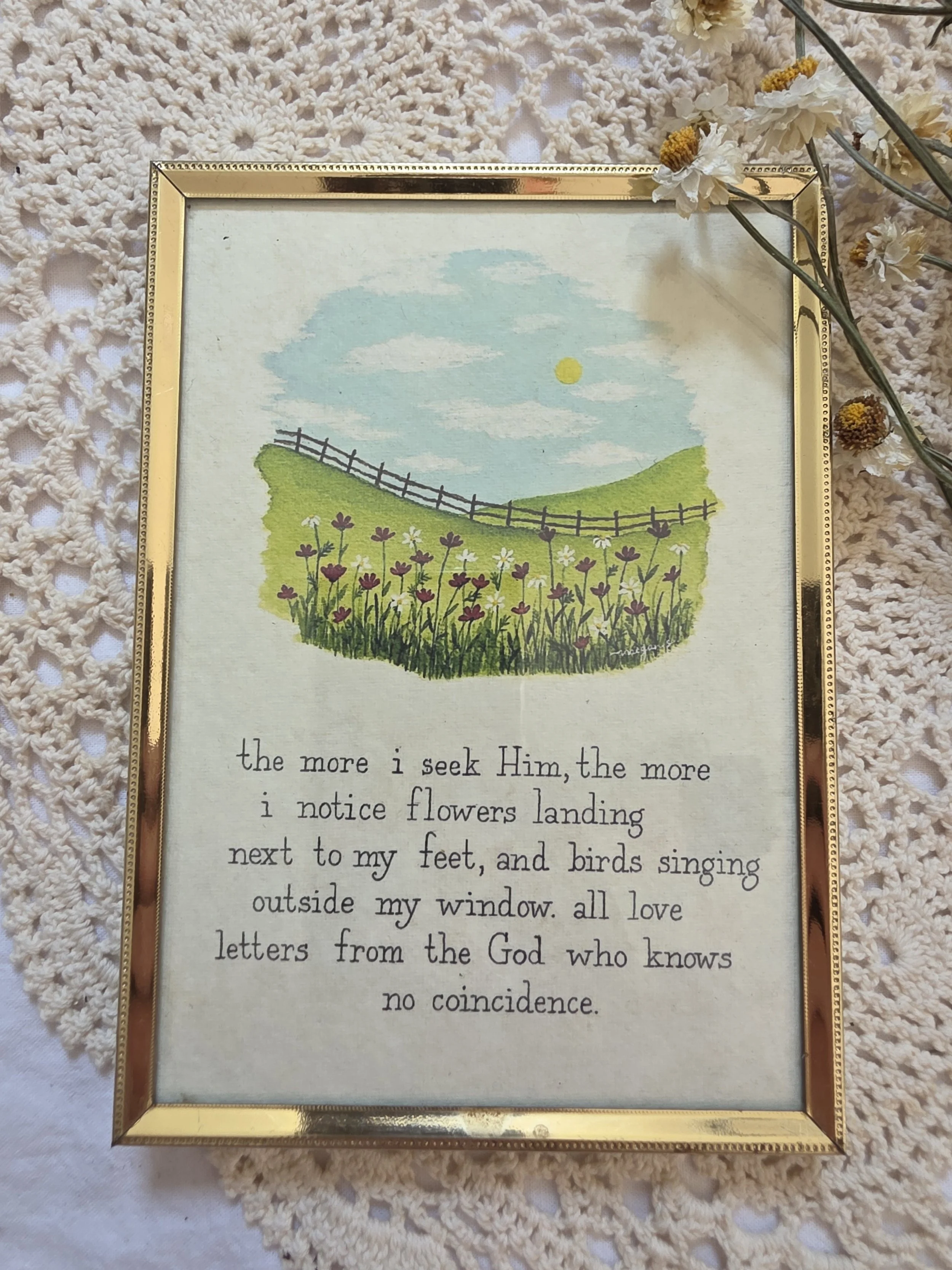 "the more I seek Him" 5x7 framed art