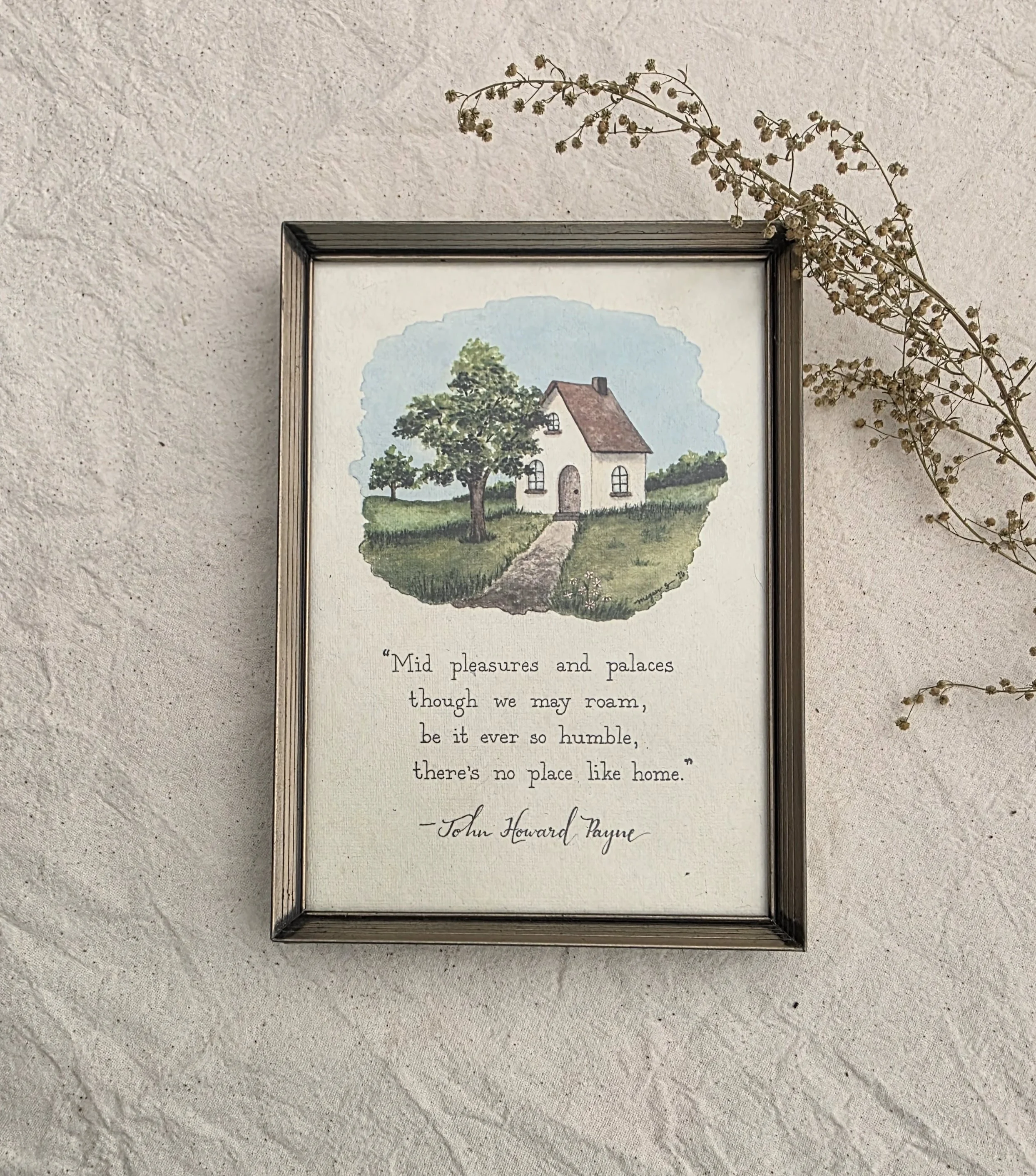 "No Place Like Home" 5x7 Framed Art