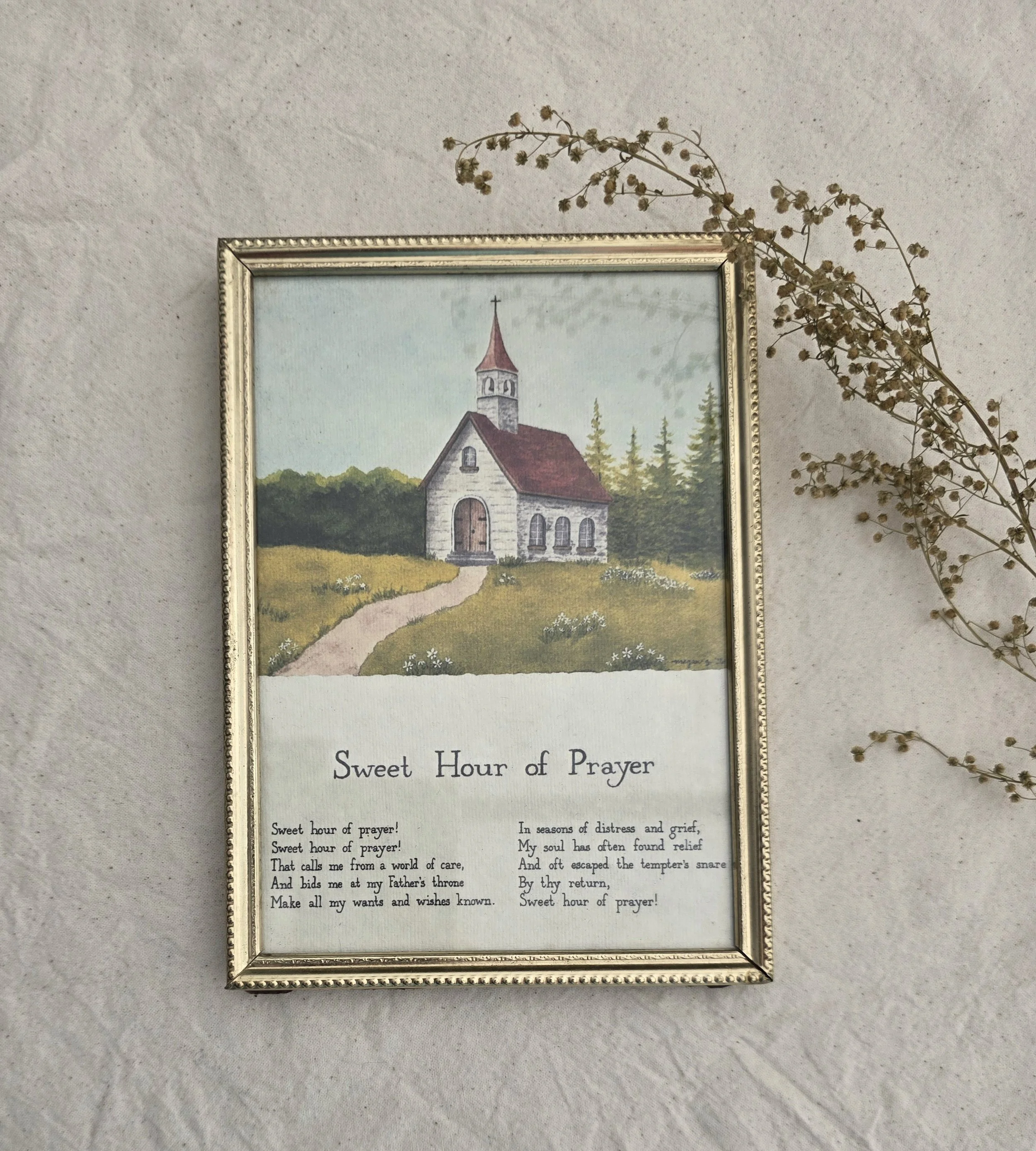 "Sweet Hour of Prayer" 5x7 Framed Art