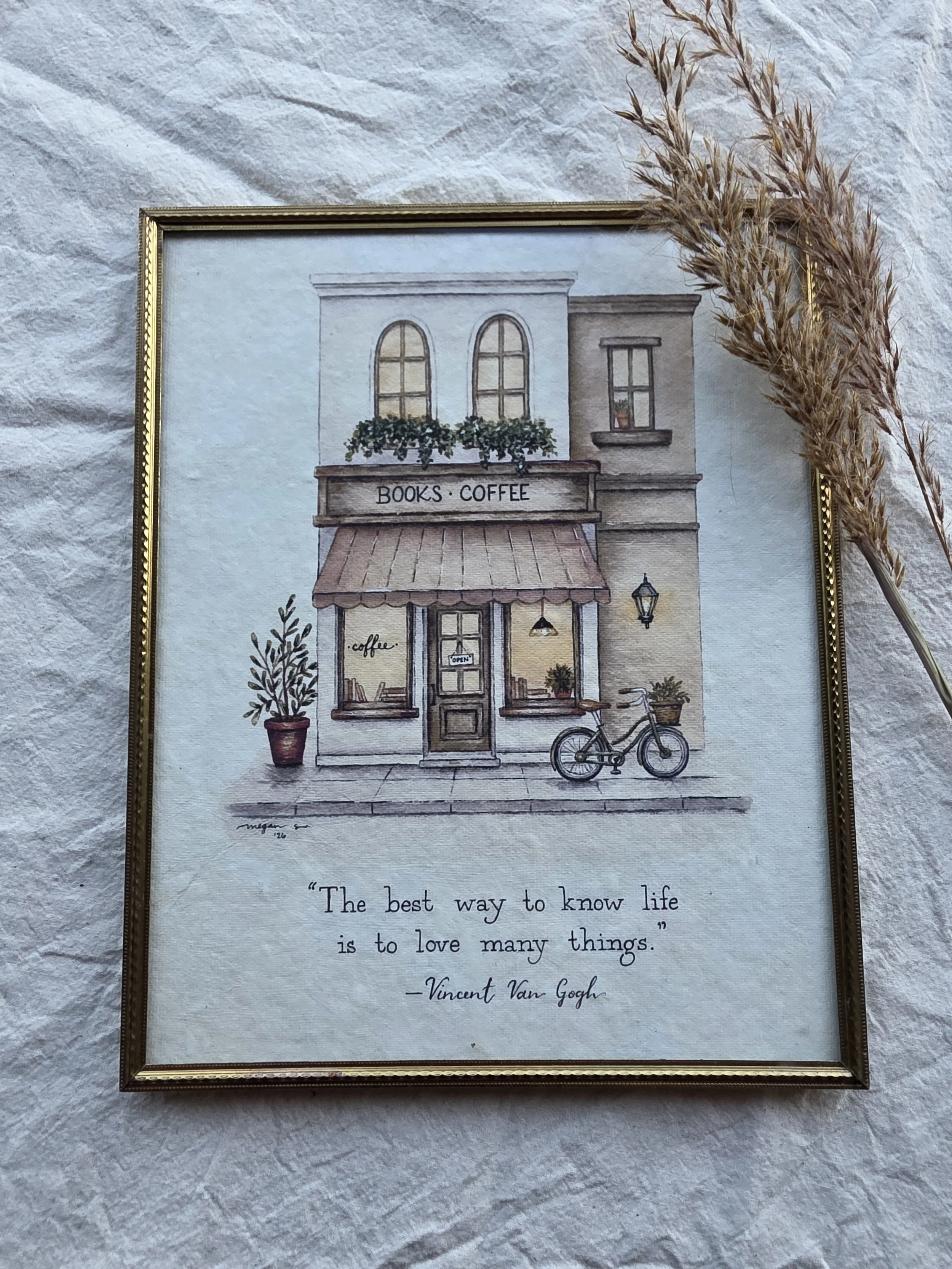 "Love Many Things" 8x10 framed art