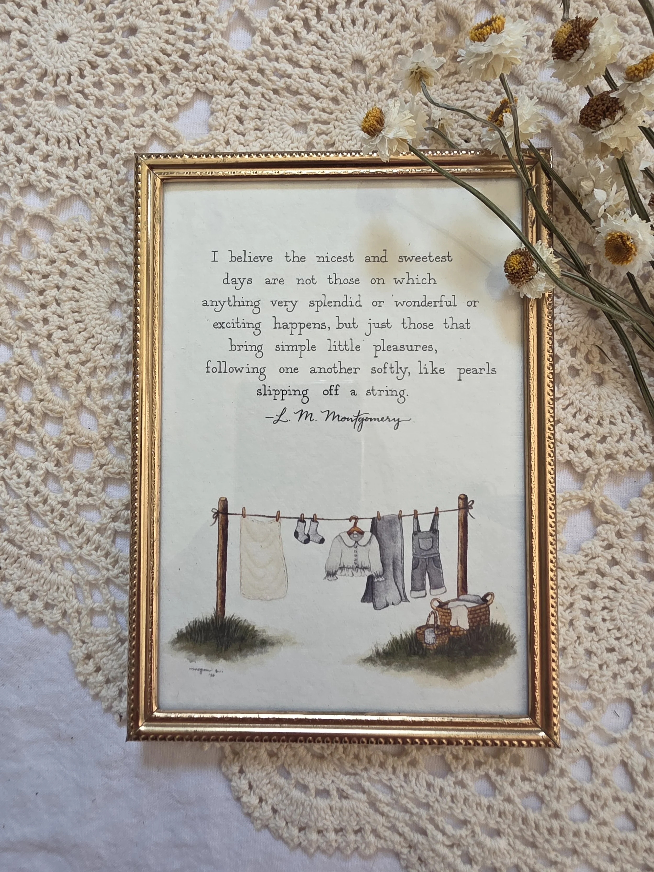 "simple little pleasures" 5x7 framed art