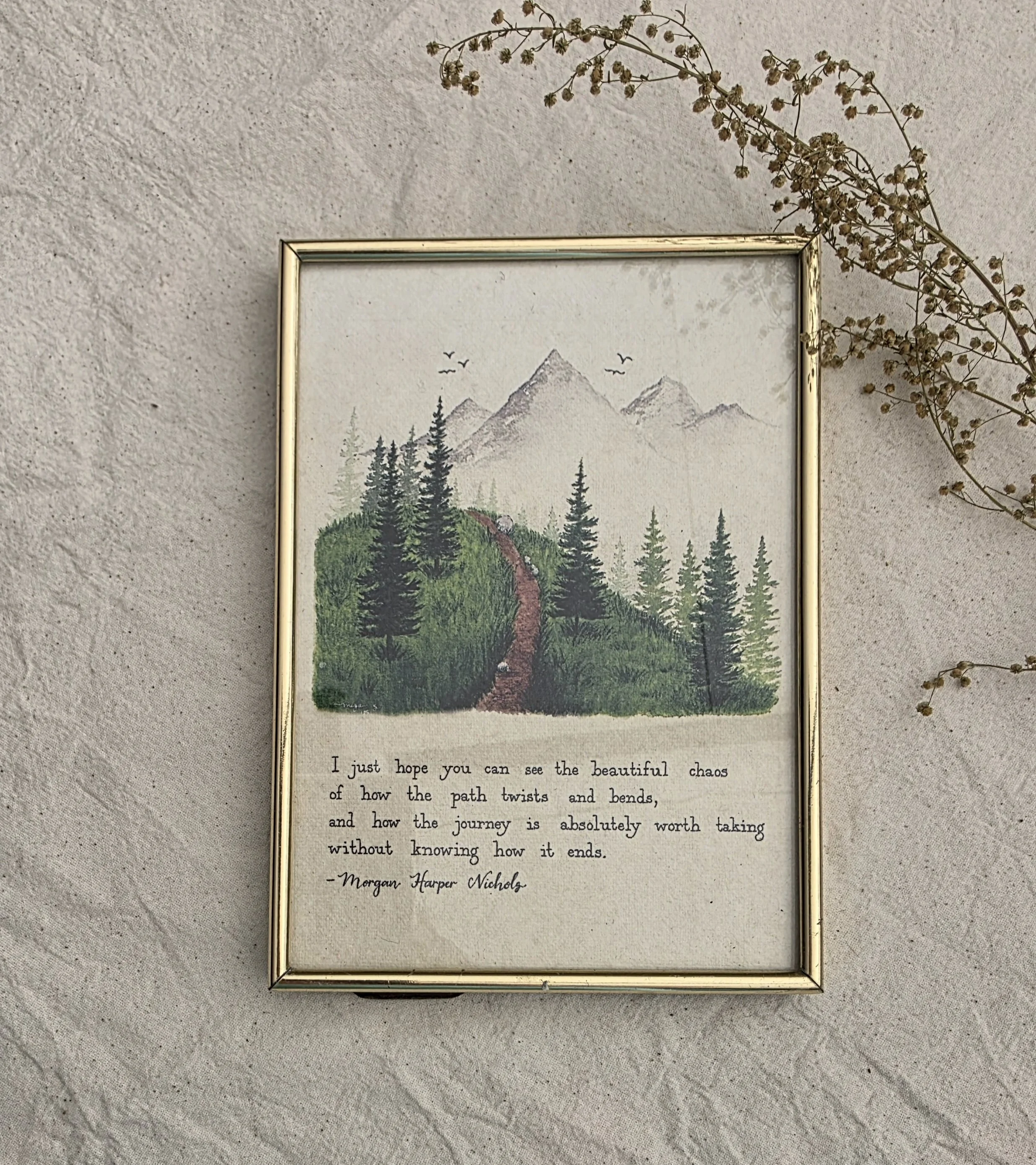 "Beautiful Journey" 5x7 Framed Art