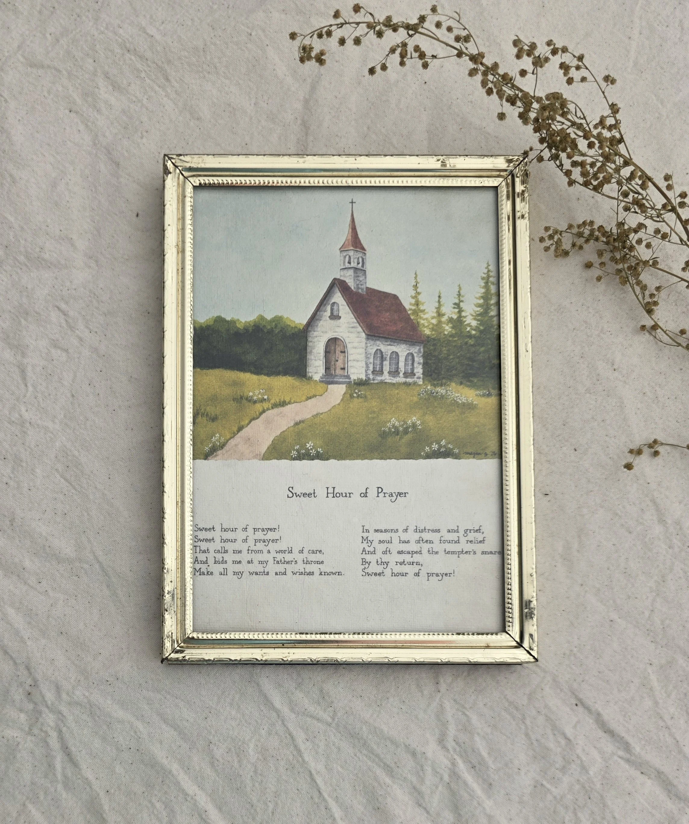 "Sweet Hour of Prayer" 5x7 Framed Art