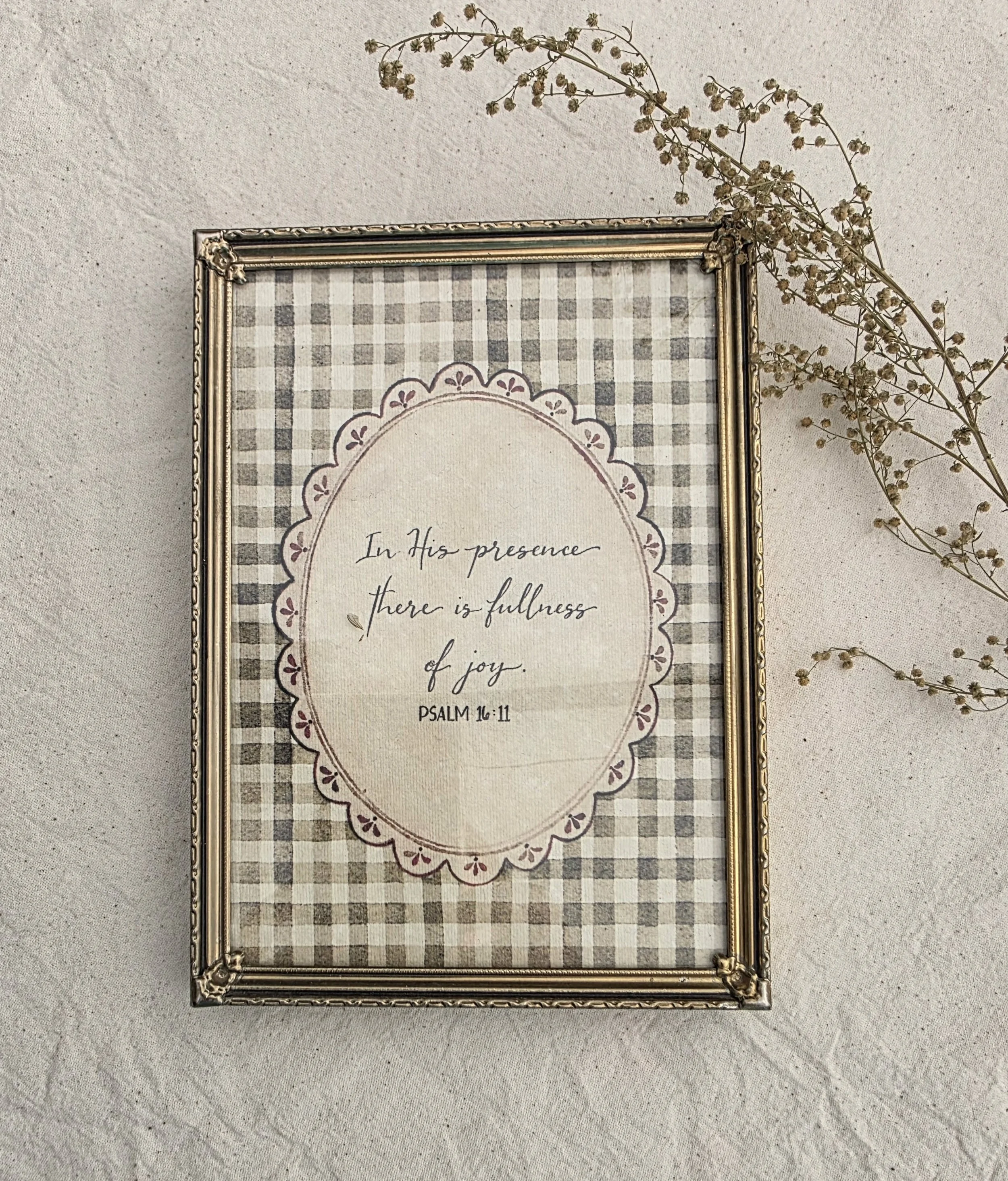 "Fullness of Joy" 5x7 Framed Art