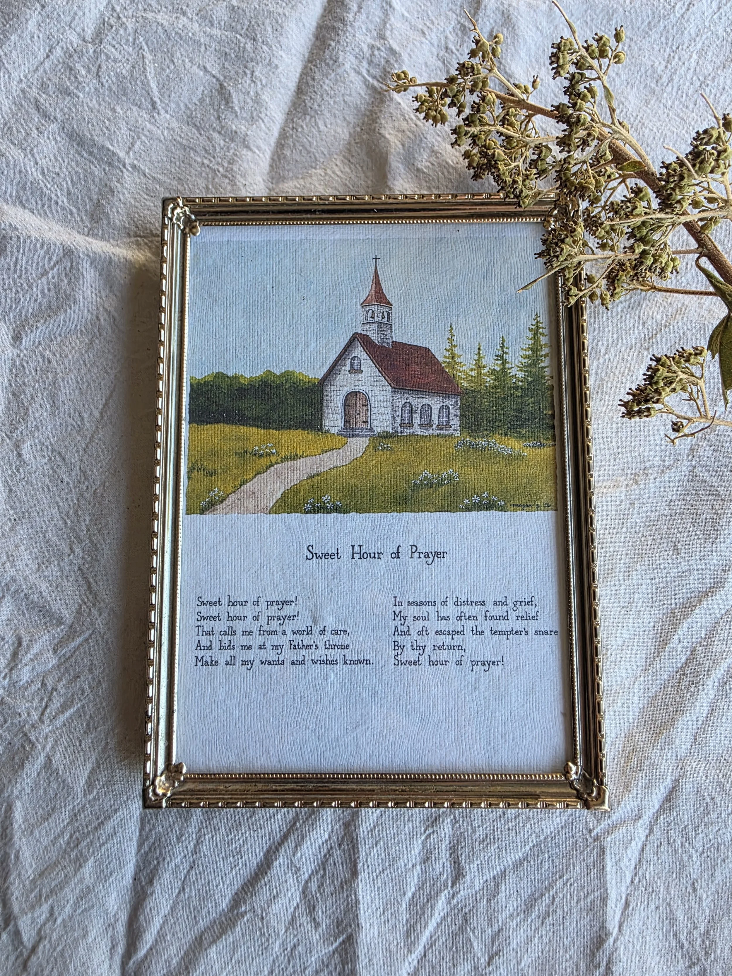 "Sweet Hour of Prayer" 5x7 Framed Art