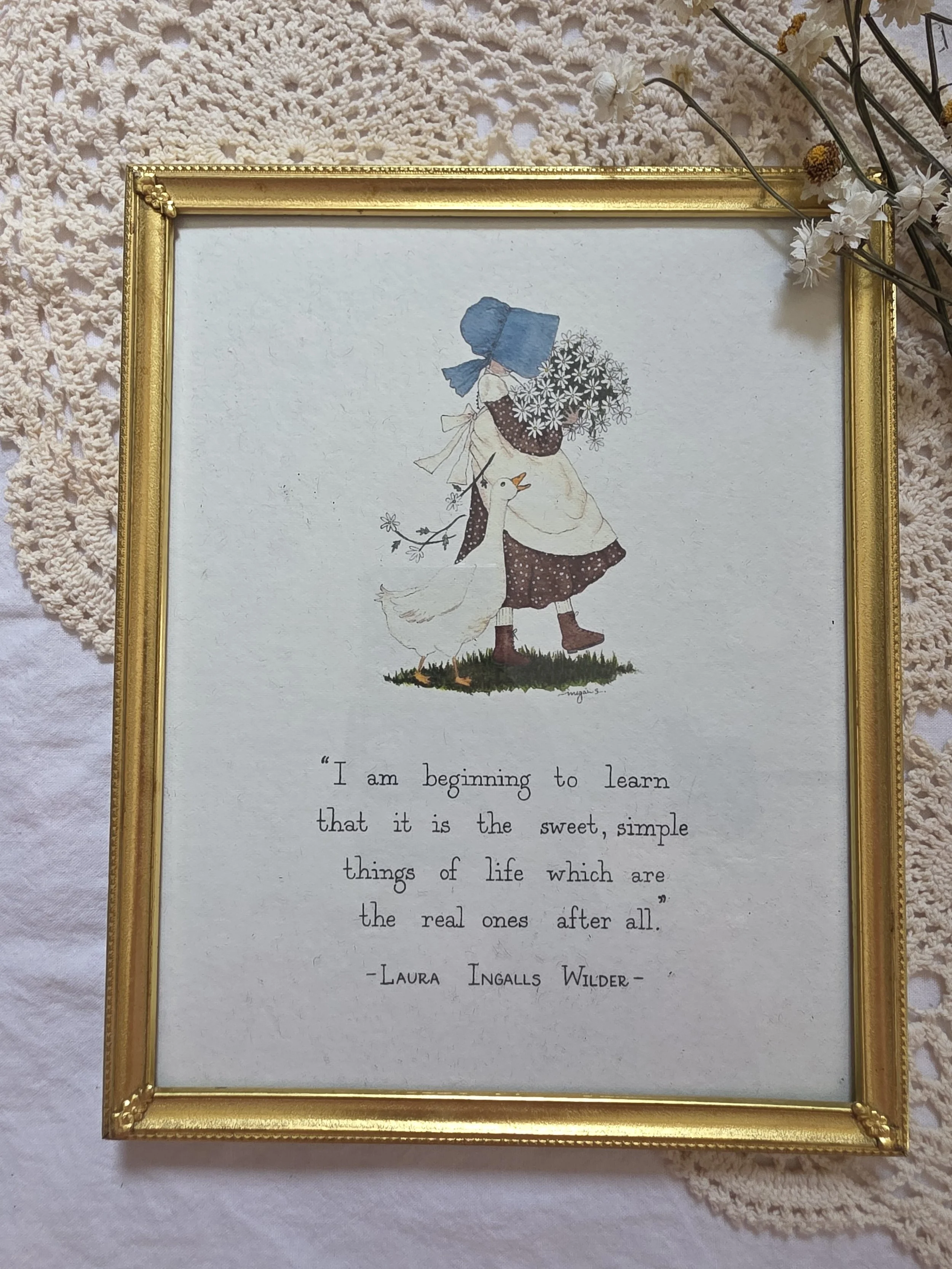 "sweet simple things of life" 8x10 framed art