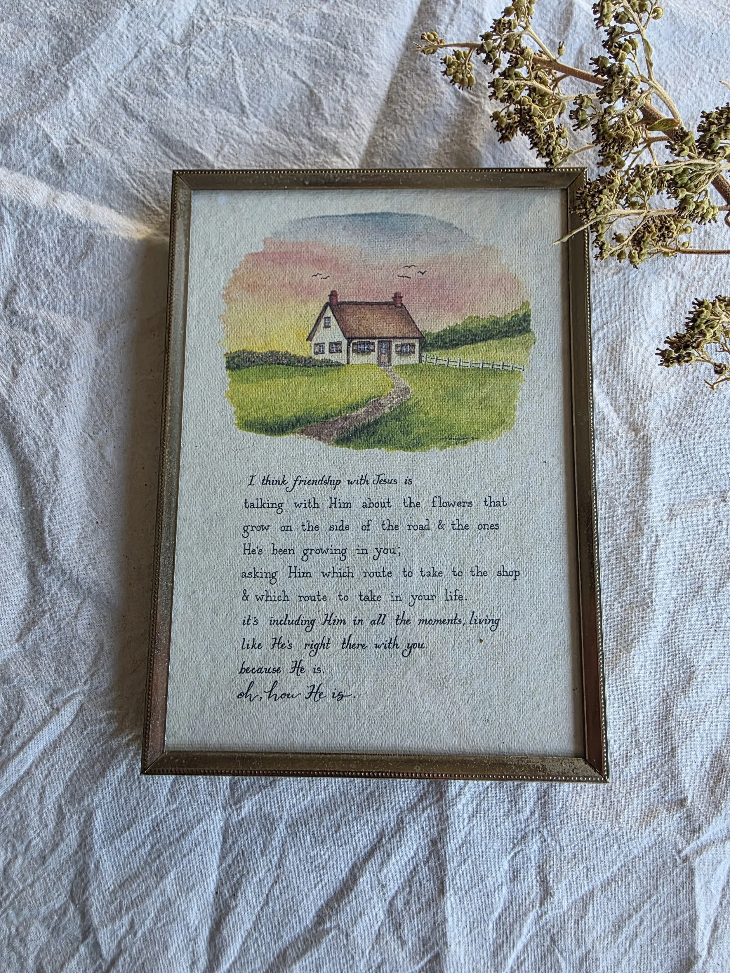 "Friendship with Jesus" 5x7 Framed Art