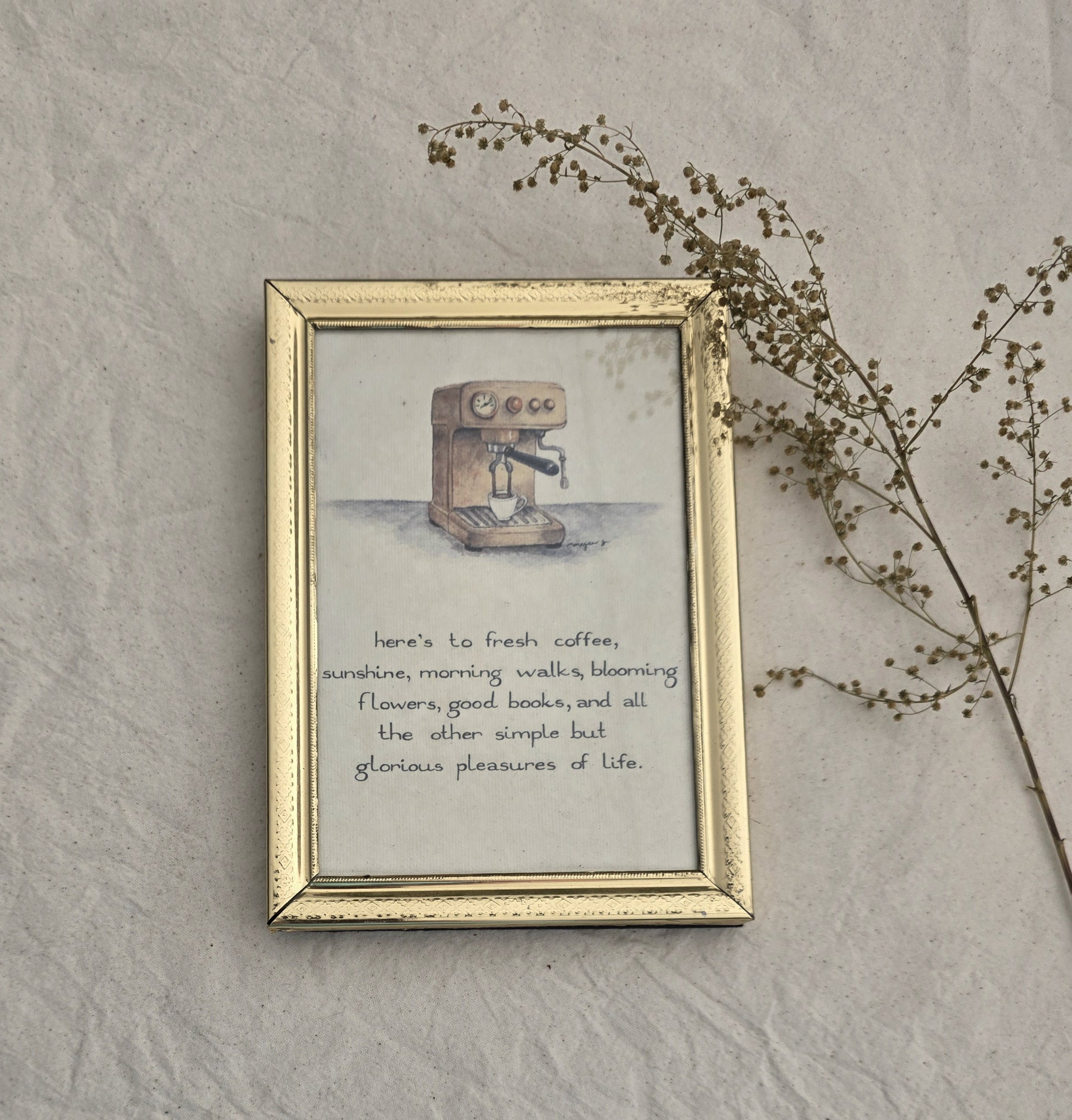 "Glorious Pleasures of Life" 5x7 Framed Art