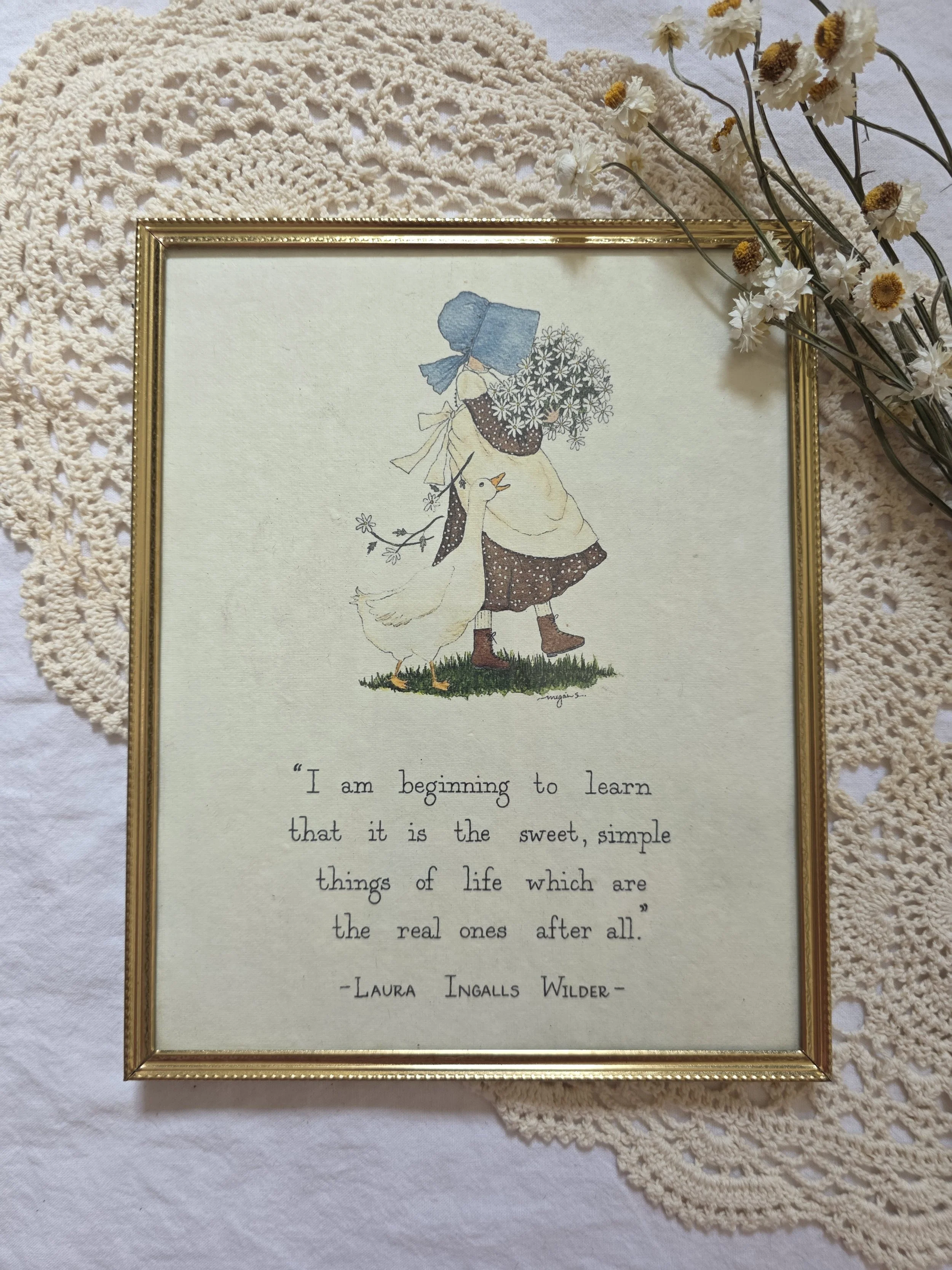 "sweet simple things" 8x10 framed art