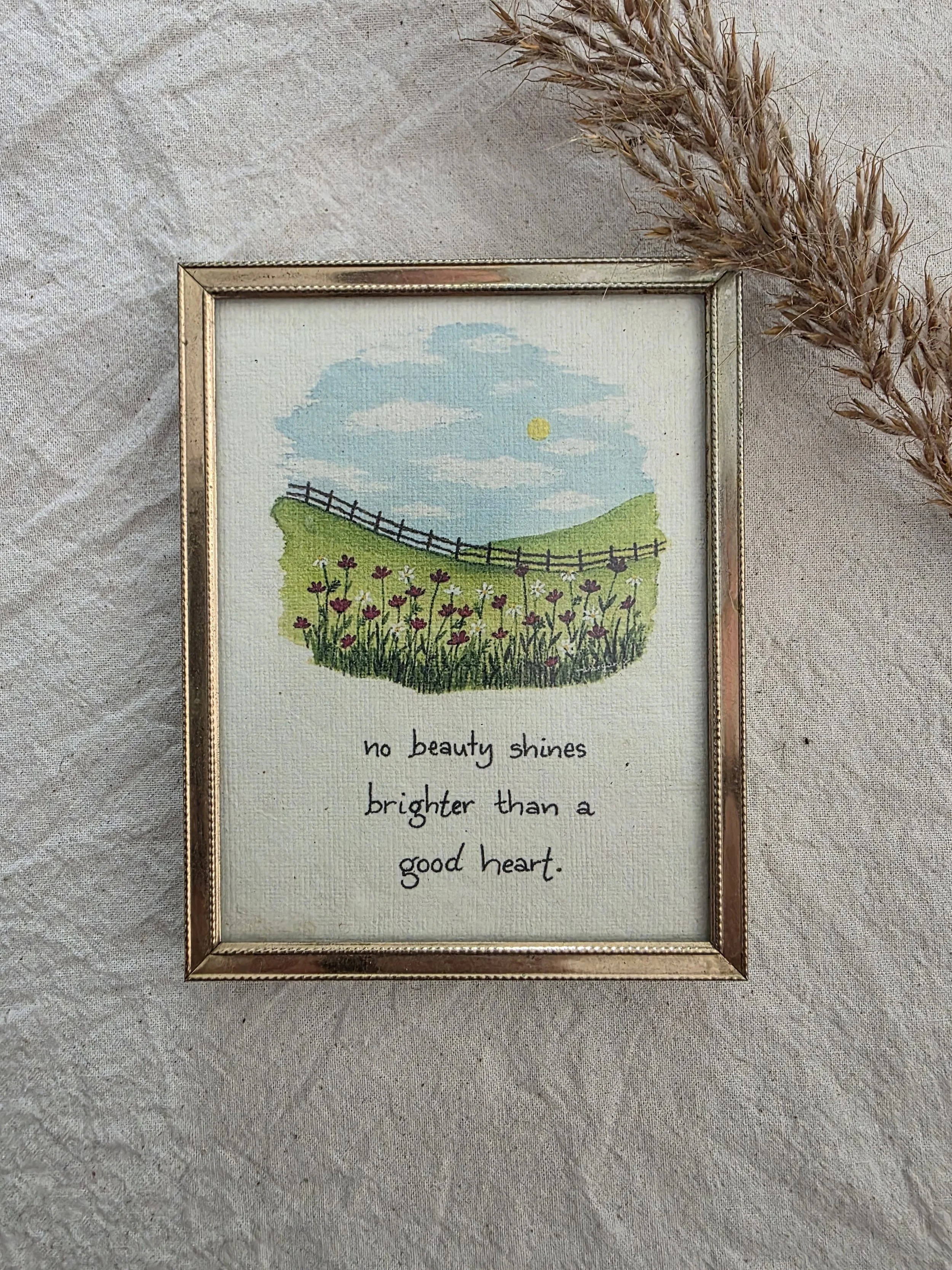 "No Beauty Shines Brighter" small frame