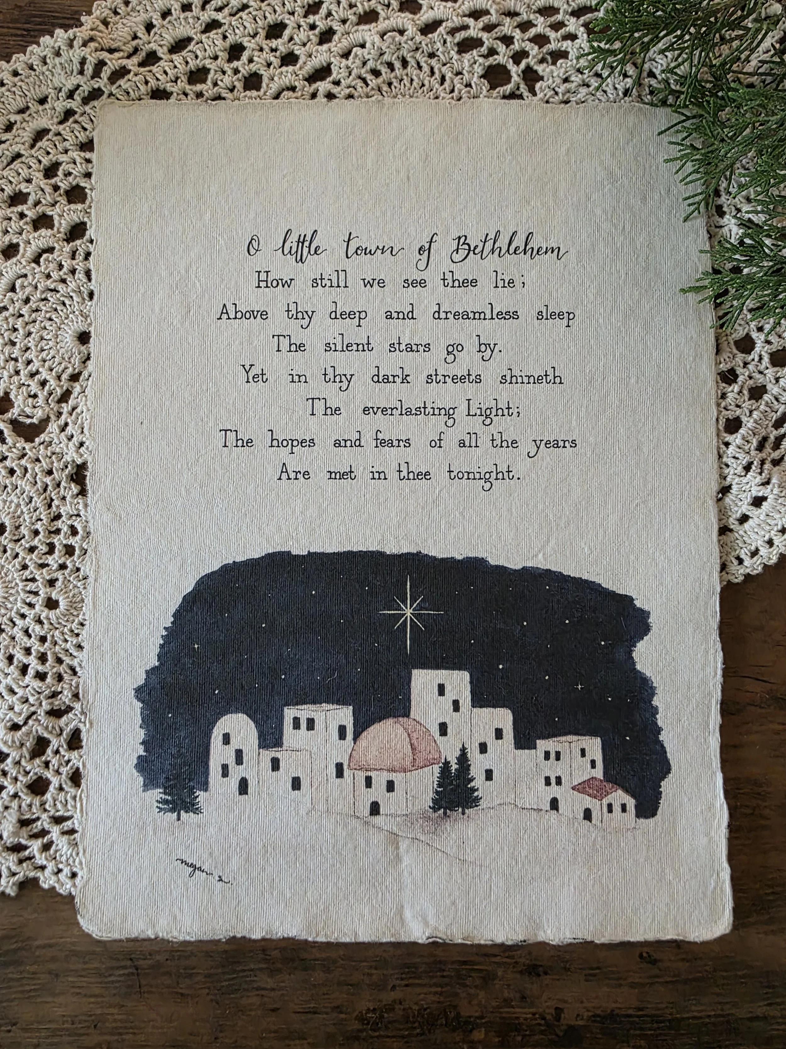 Oh Little Town of Bethlehem Print
