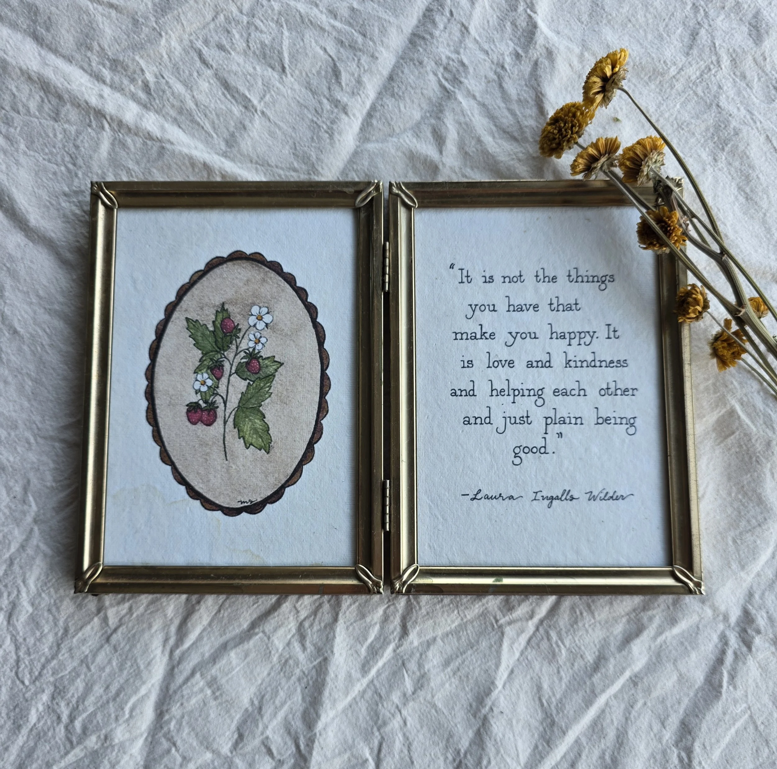 "Being Good" 5x7 double Framed Art
