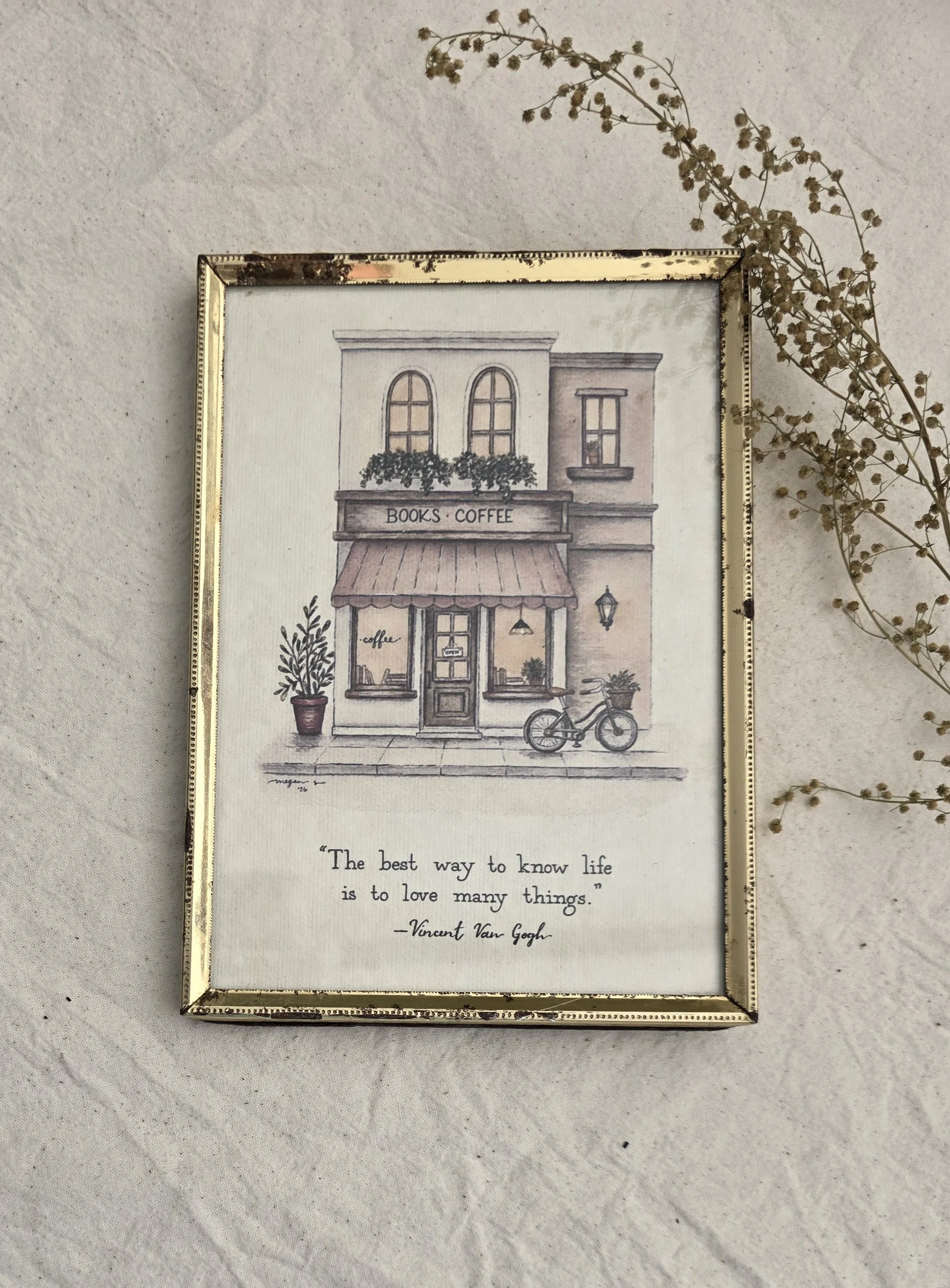 "Love Many Things" 5x7 Framed Art