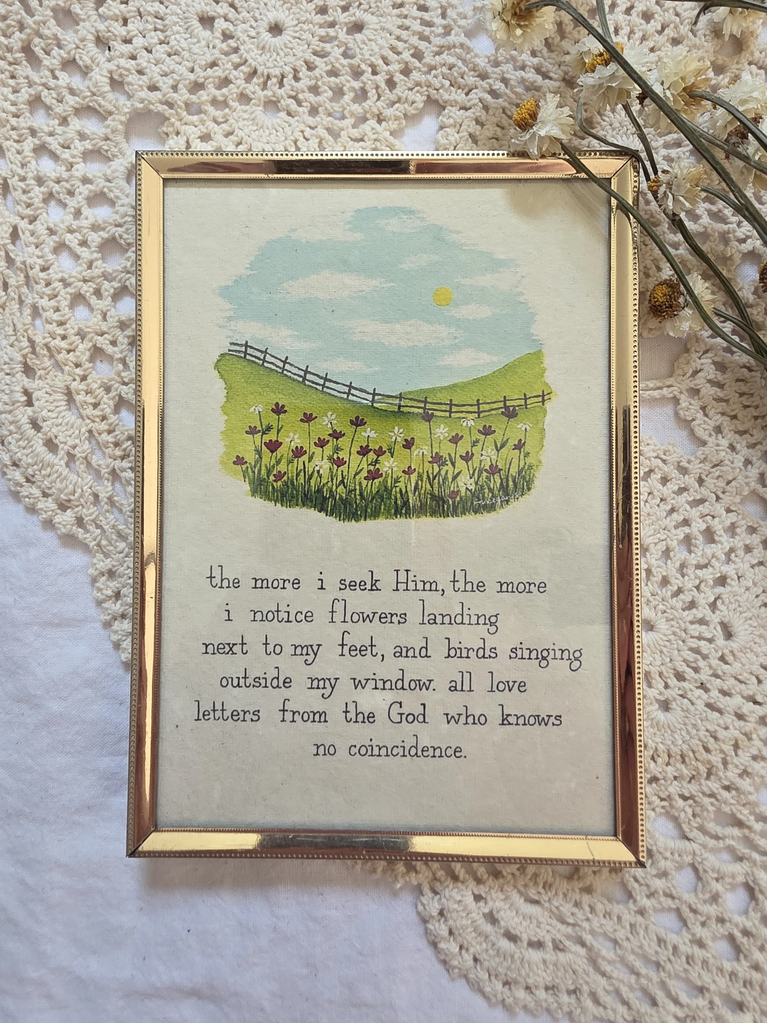 "the more I seek Him" 5x7 framed art