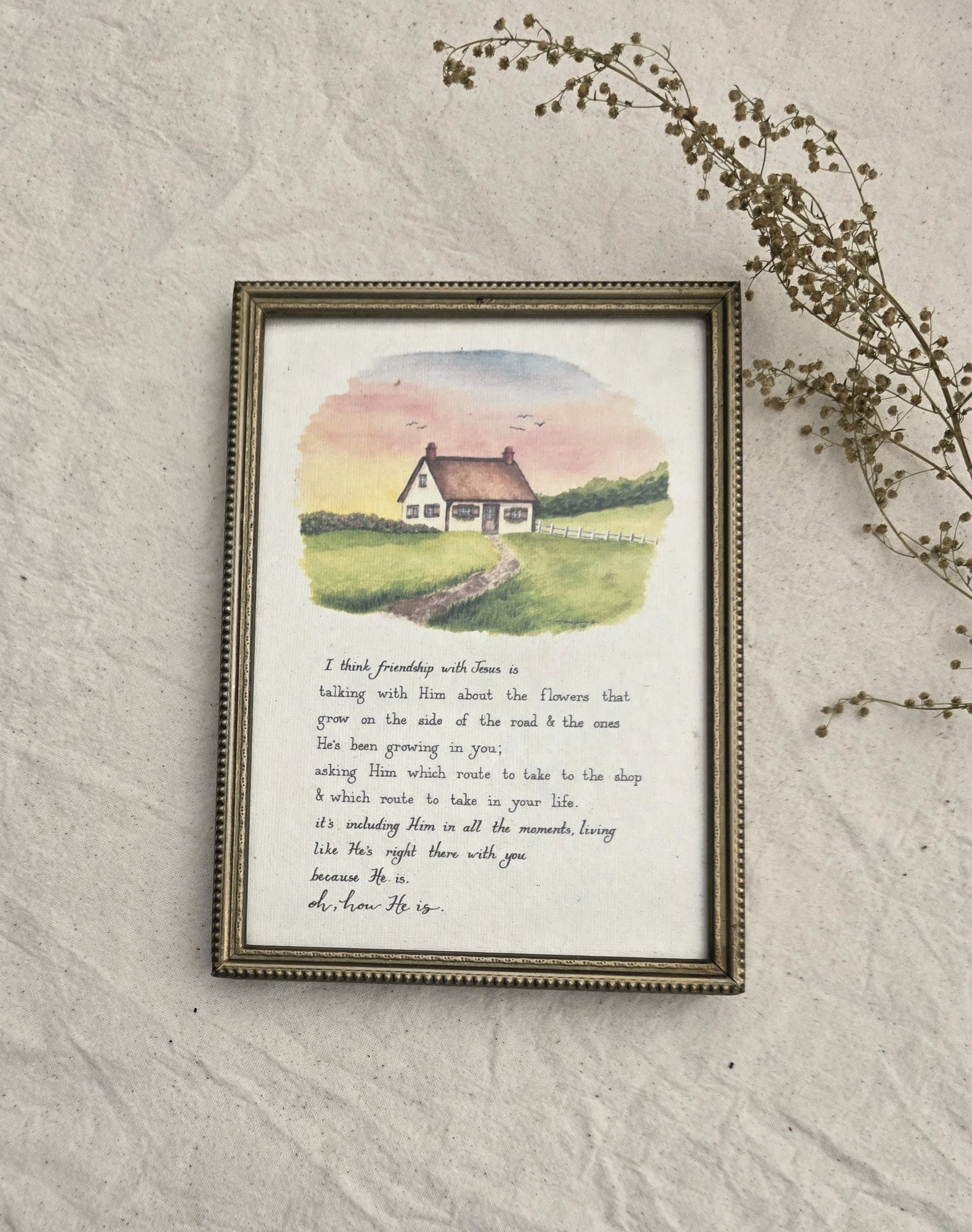 "Friendship With Jesus" 5x7 Framed Art