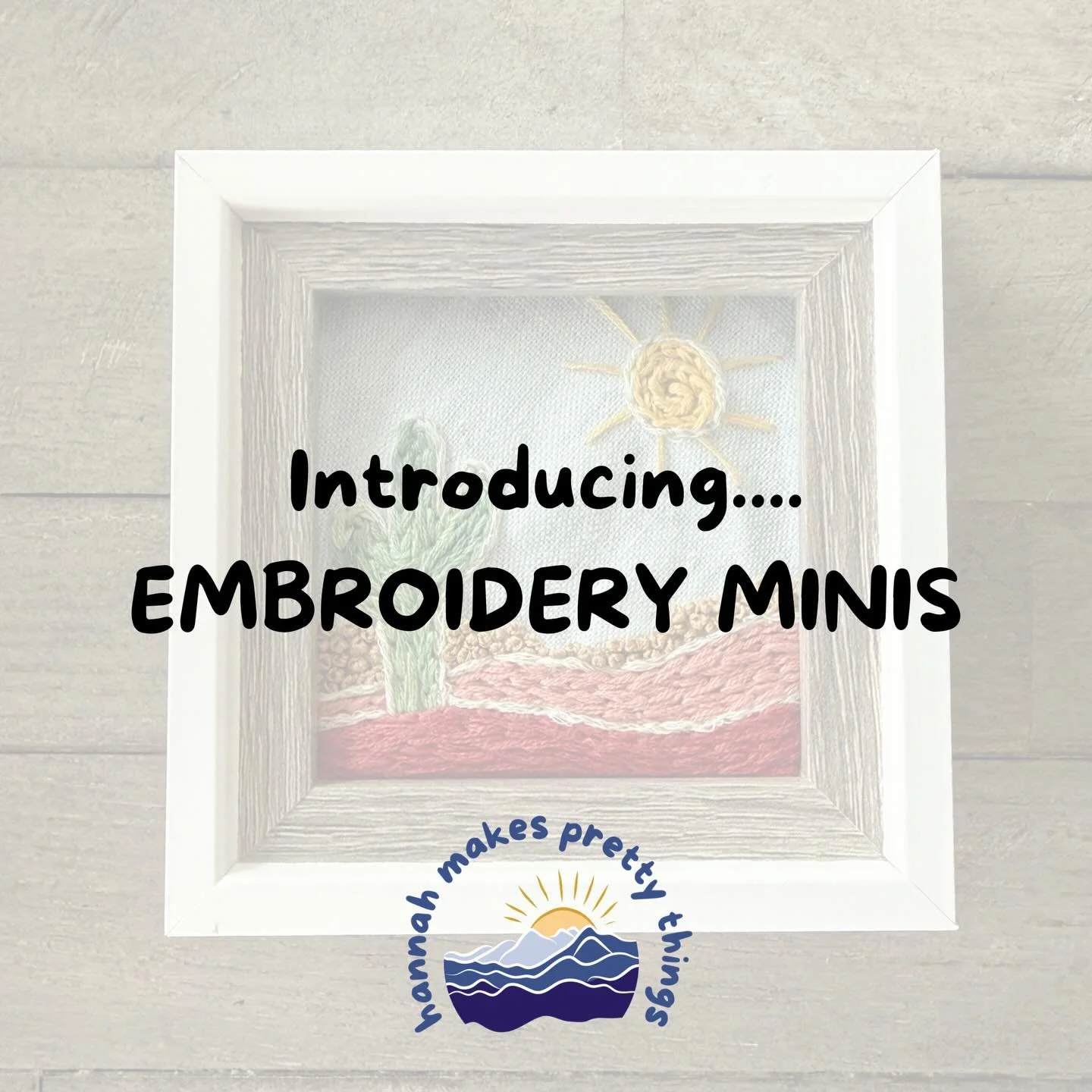 Continuing the introduction of all my different art mediums. Next up - framed embroidery minis! I love hand stitching these little pieces, and I think the frame makes them feel extra special. Perfect as a gift to yourself or a loved one 💕