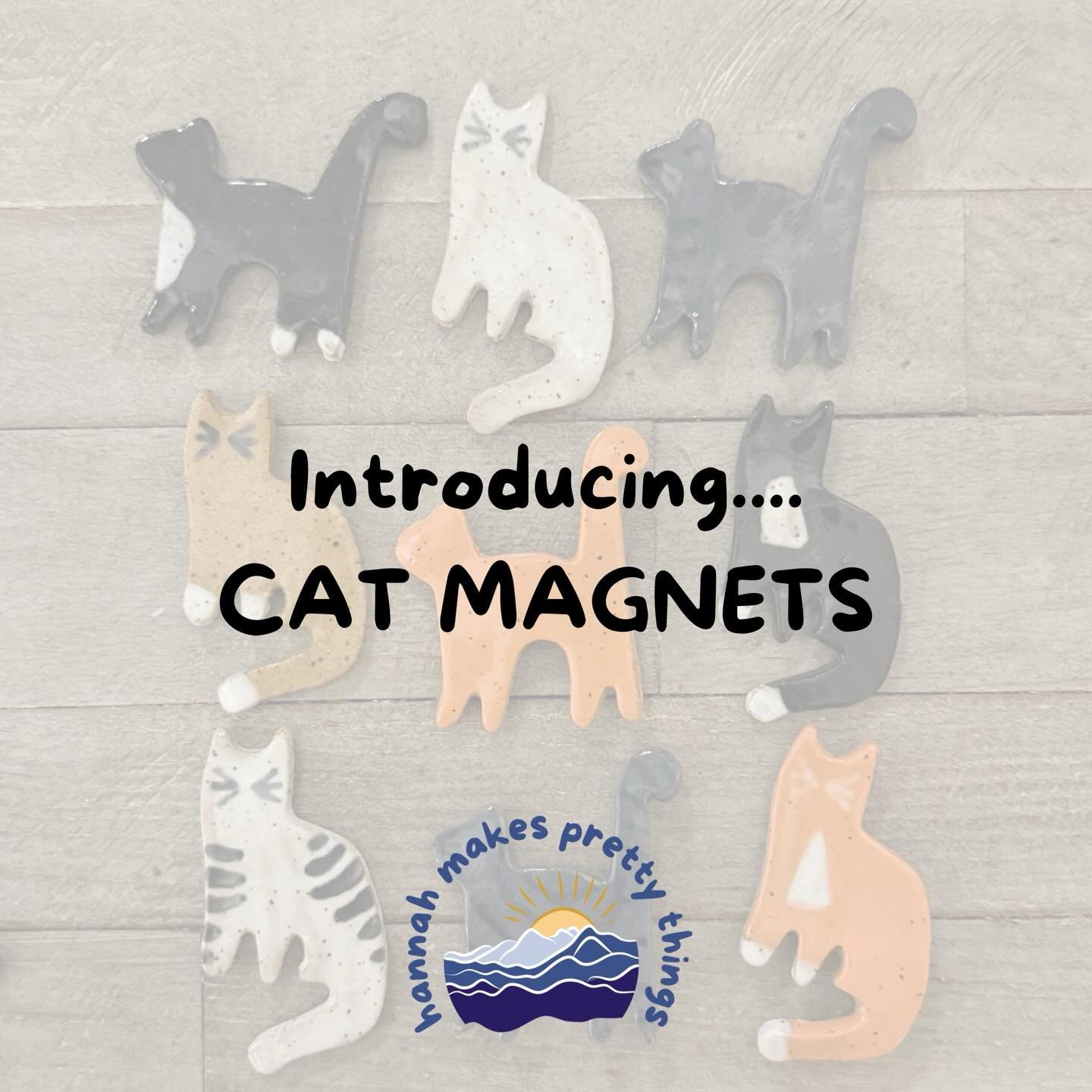 Next up in the lineup of my favorite things to make - cat magnets galore!!! Meow!! I was in a cat-themed gift shop in Portland (because of course this would be a store in Portland!)&hellip;and I spotted these cat shaped cookie cutters. I knew I had t