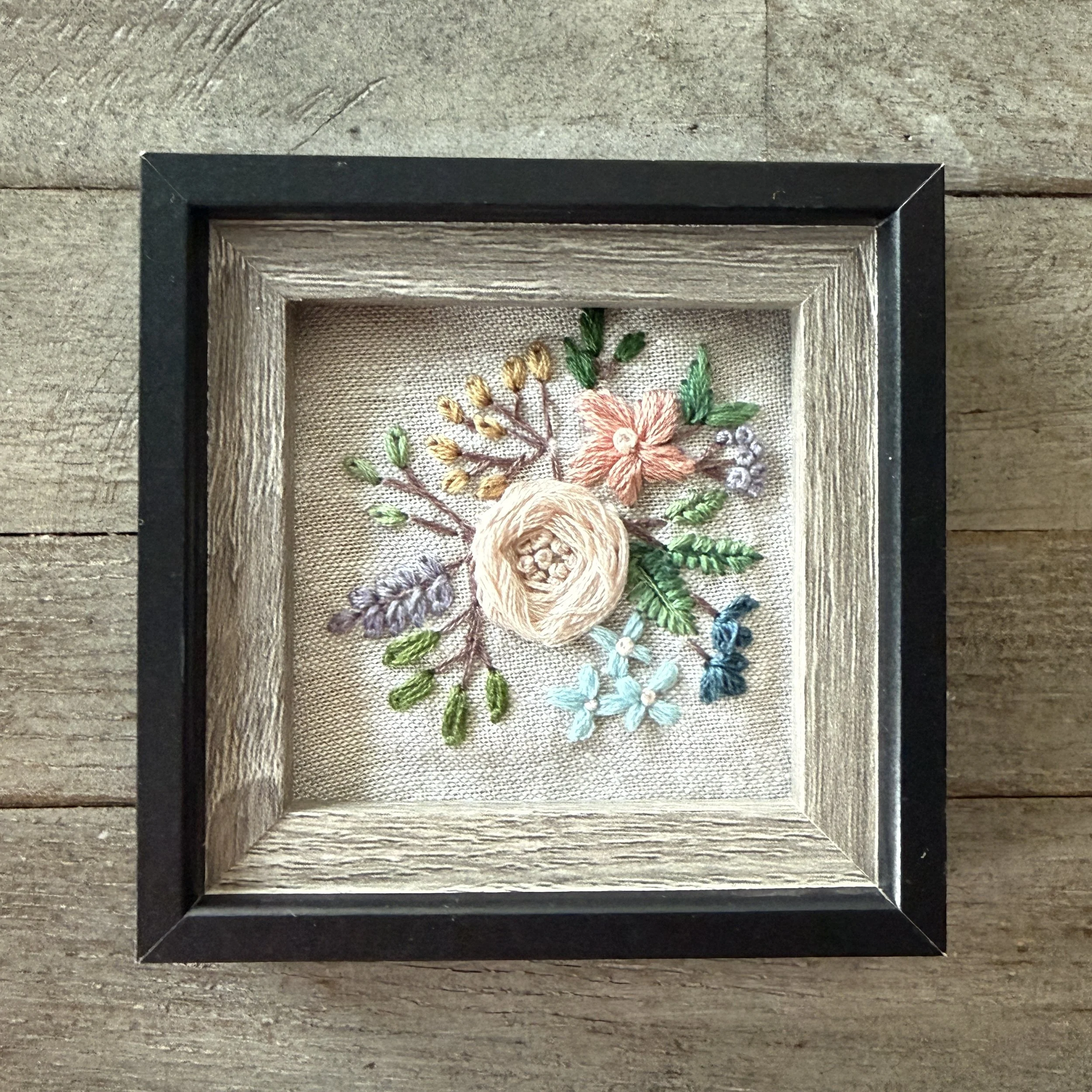 Roses Embroidery with frame