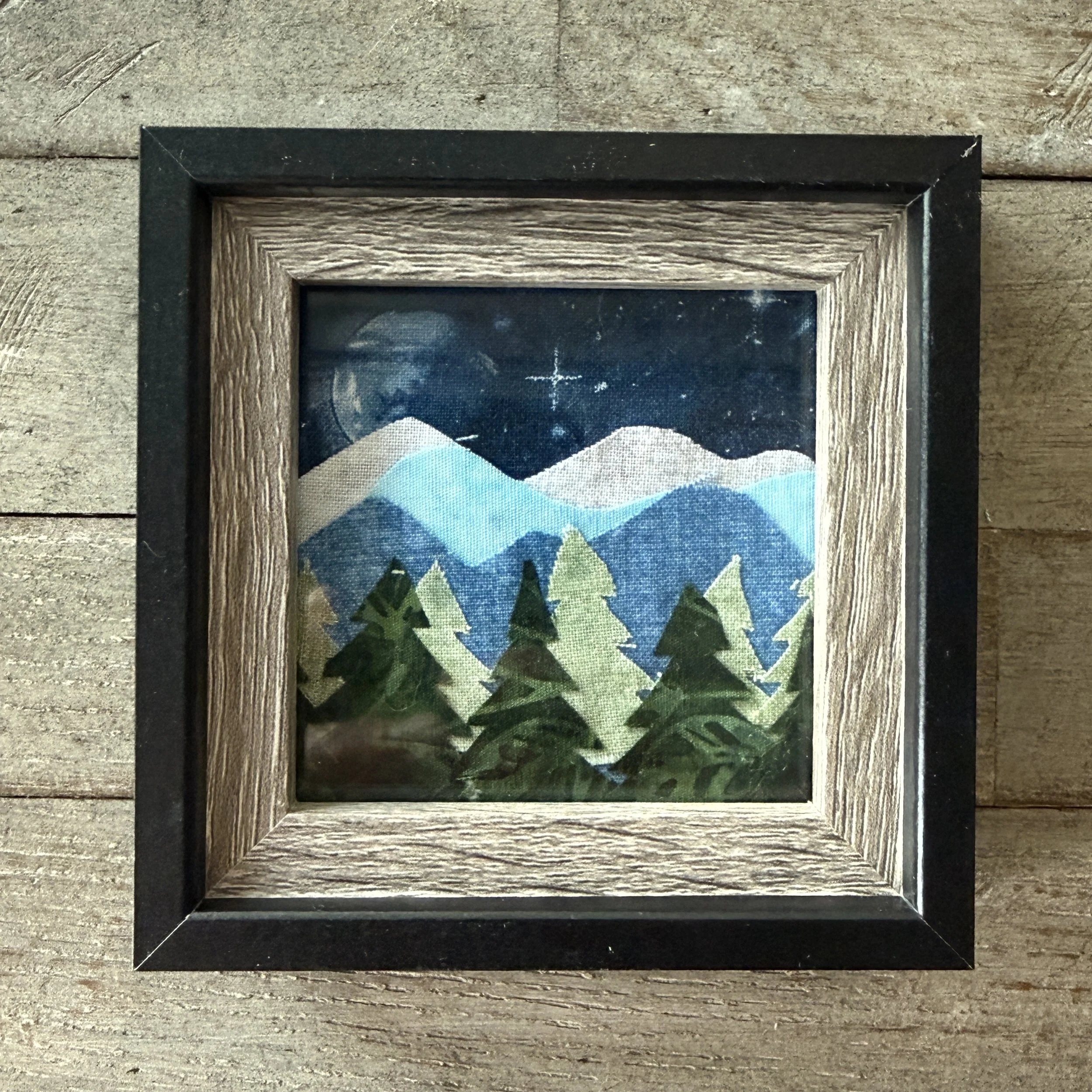 Mountains Fabric Landscape with frame