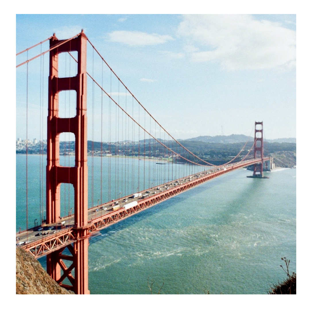 Golden Gate Bridge - 35mm Film Print with frame