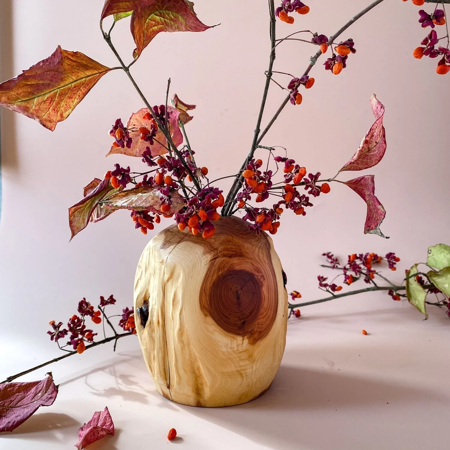 Miniature juniper vase