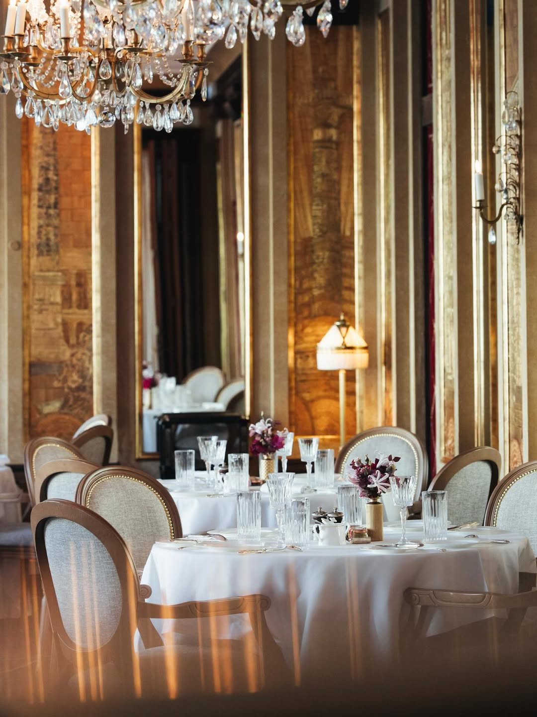 Table dressée pour un dîner gastronomique à Antibes, photographiée par Maison Luma. Communication visuelle et direction artistique pour la restauration de luxe.