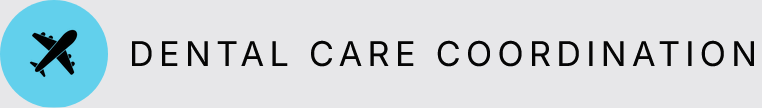 Logo for Dental Care Coordination, featuring a black toothbrush icon inside a blue circle
