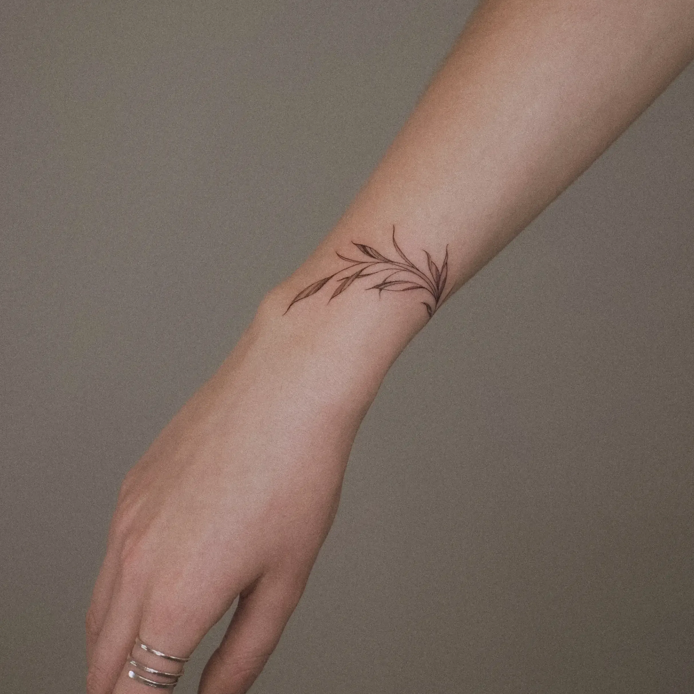 delicate bracelet with leaves