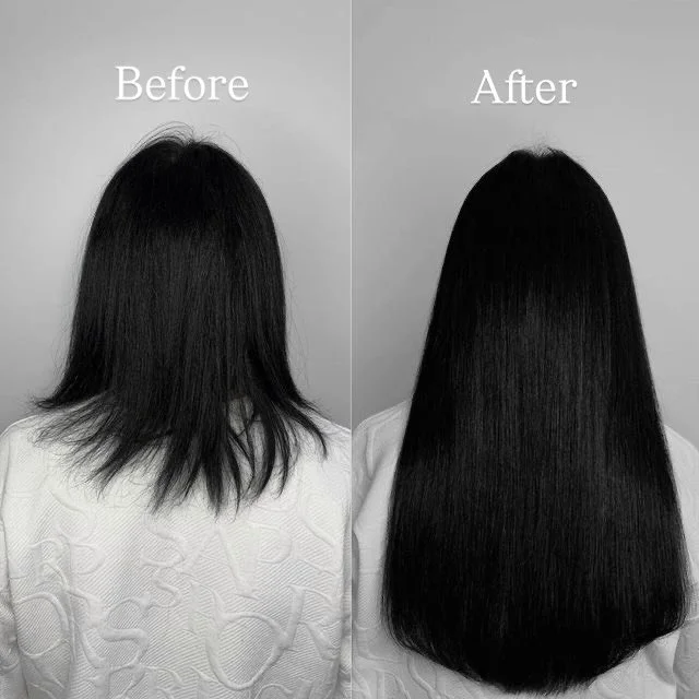 150g &bull; Nano Keratin &bull; Zero Damage ✨
Fullness, volume, and invisible extensions that protect your natural hair.
This is what a luxury transformation looks like 🤍