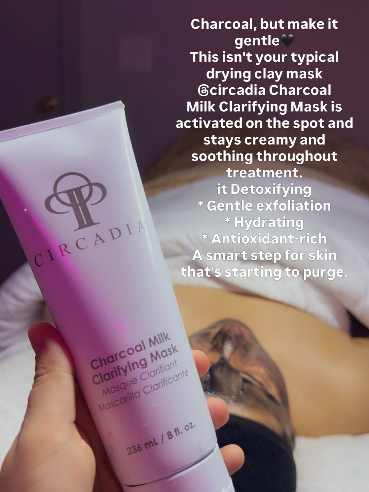 Reveal your glow with Circadia&rsquo;s Charcoal Milk Clarifying Mask. Every facial is personalized to meet your unique skin needs for the best results.#circadia #charcoalclaymask #circadiaskincare#portlandsmallbusiness
