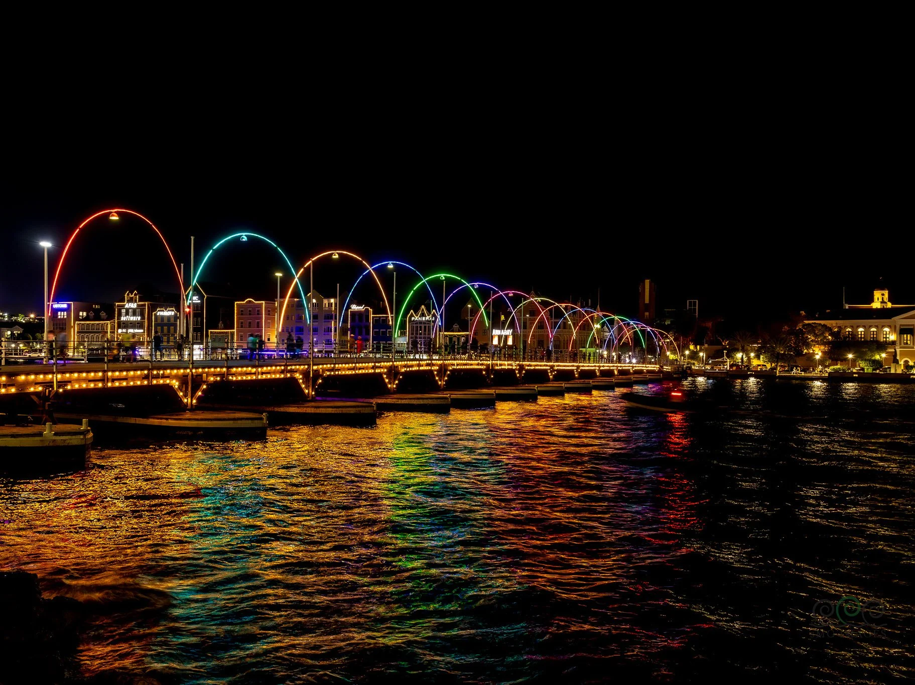 Curacao-Bridge Night View