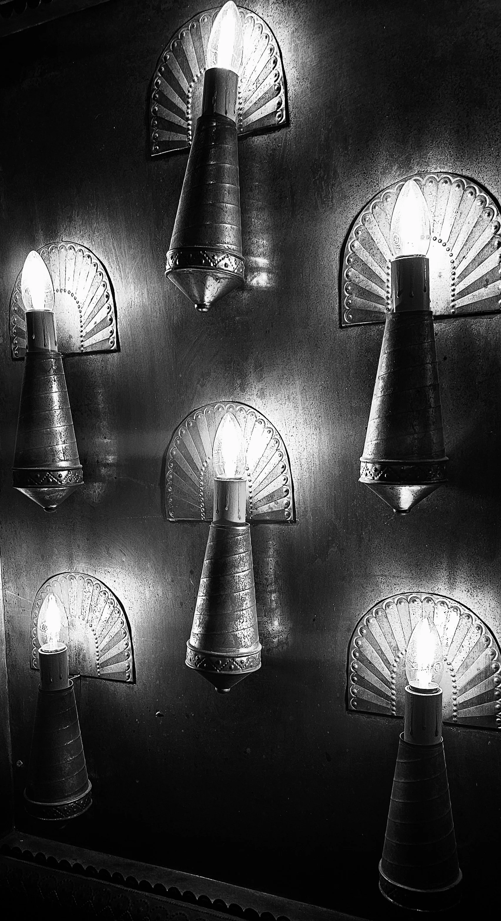 Gage Hotel White Buffalo Bar Lights