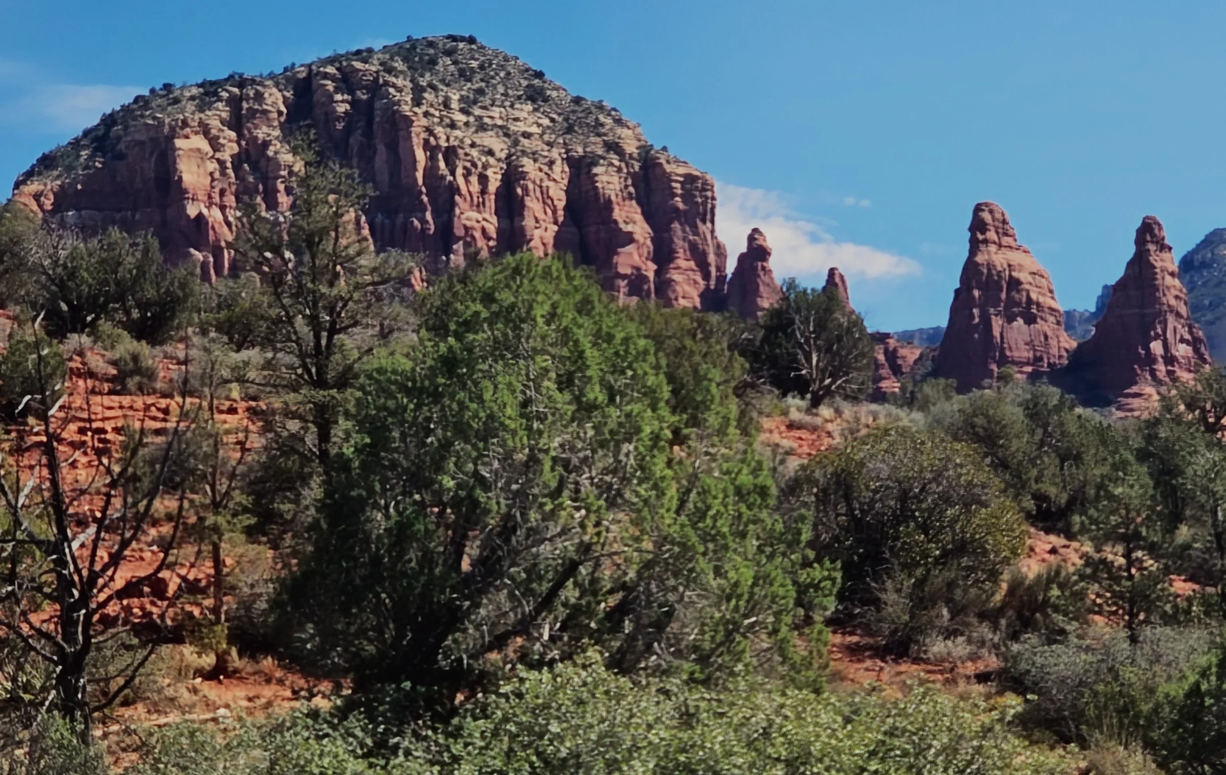 Sedona-Cathedral Rock w Two Nuns Morning