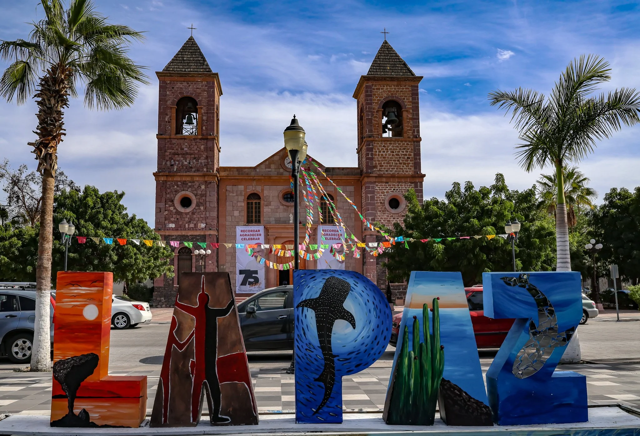 La Paz Cathedral & Central Square Sign 2