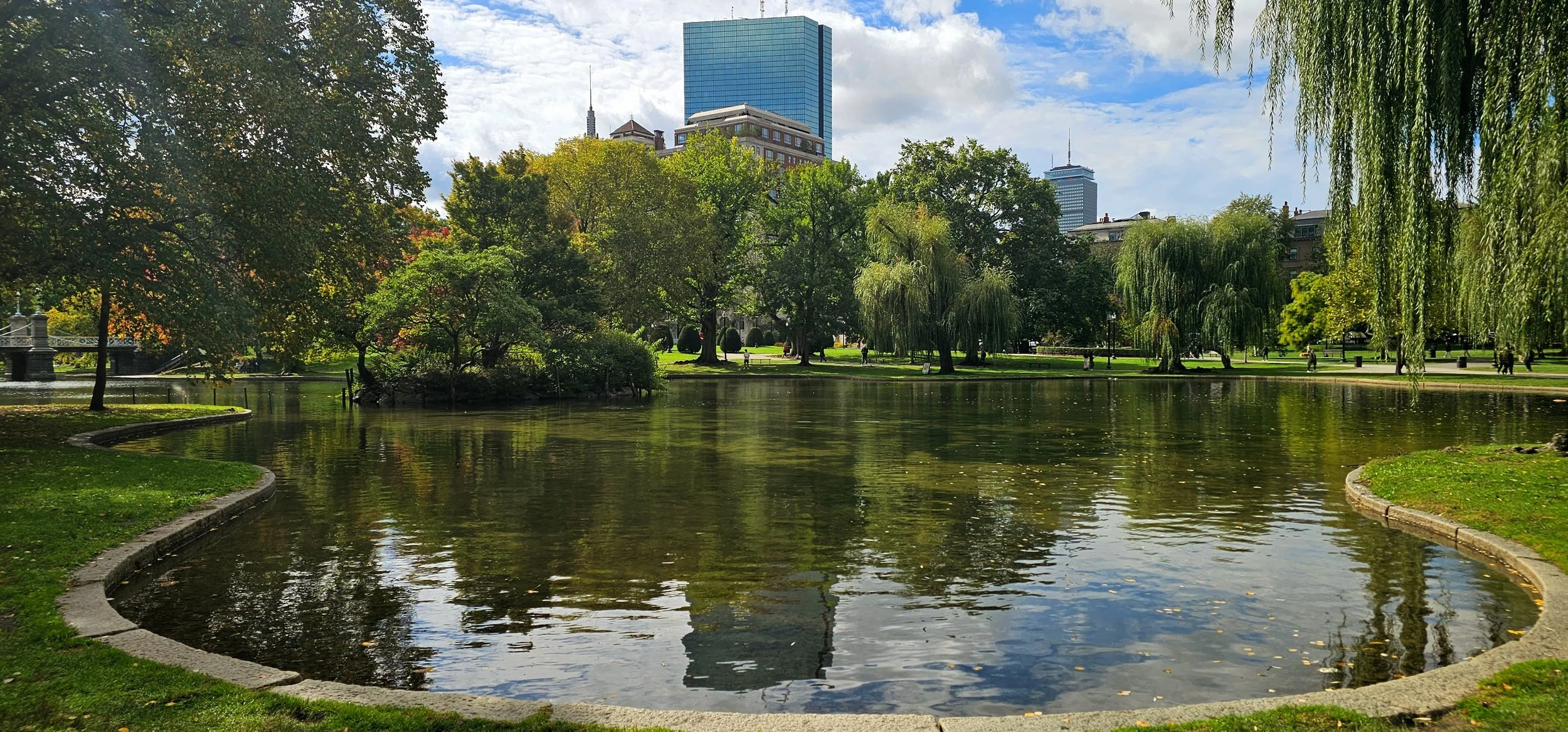 Boston-The Frog Pond from the Bridge
