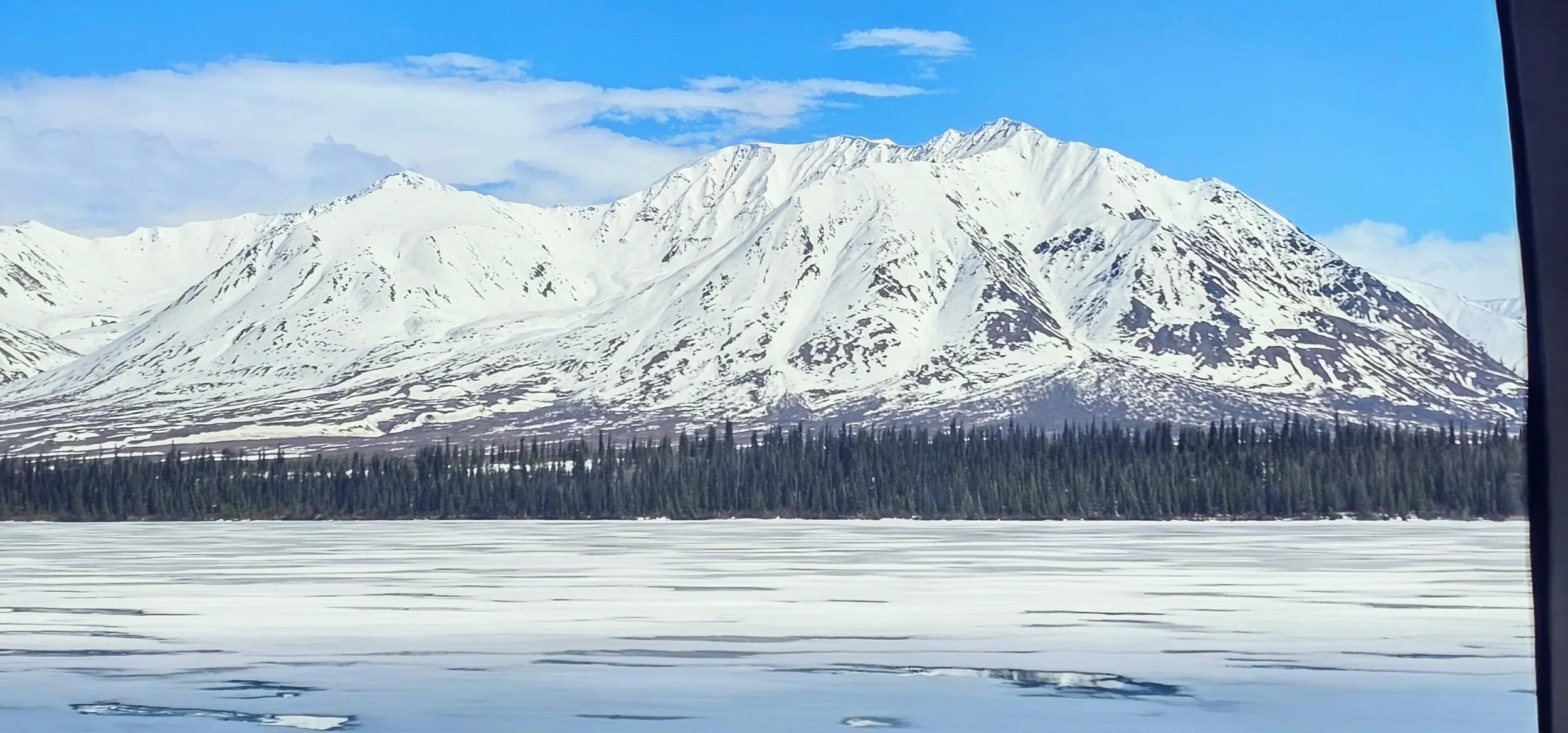 Frozen Solid Summit Lake From Train