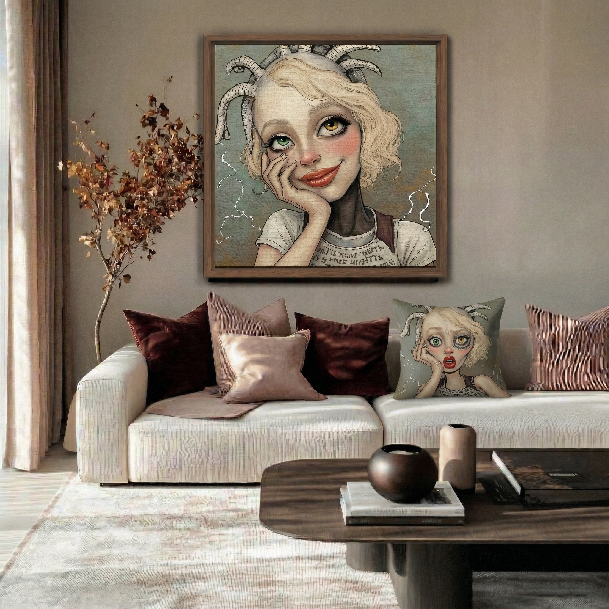 A Sudden Question-Art Cushion-The 32's collection-penHUN Gallery-home decor-handcrafted art-04.png